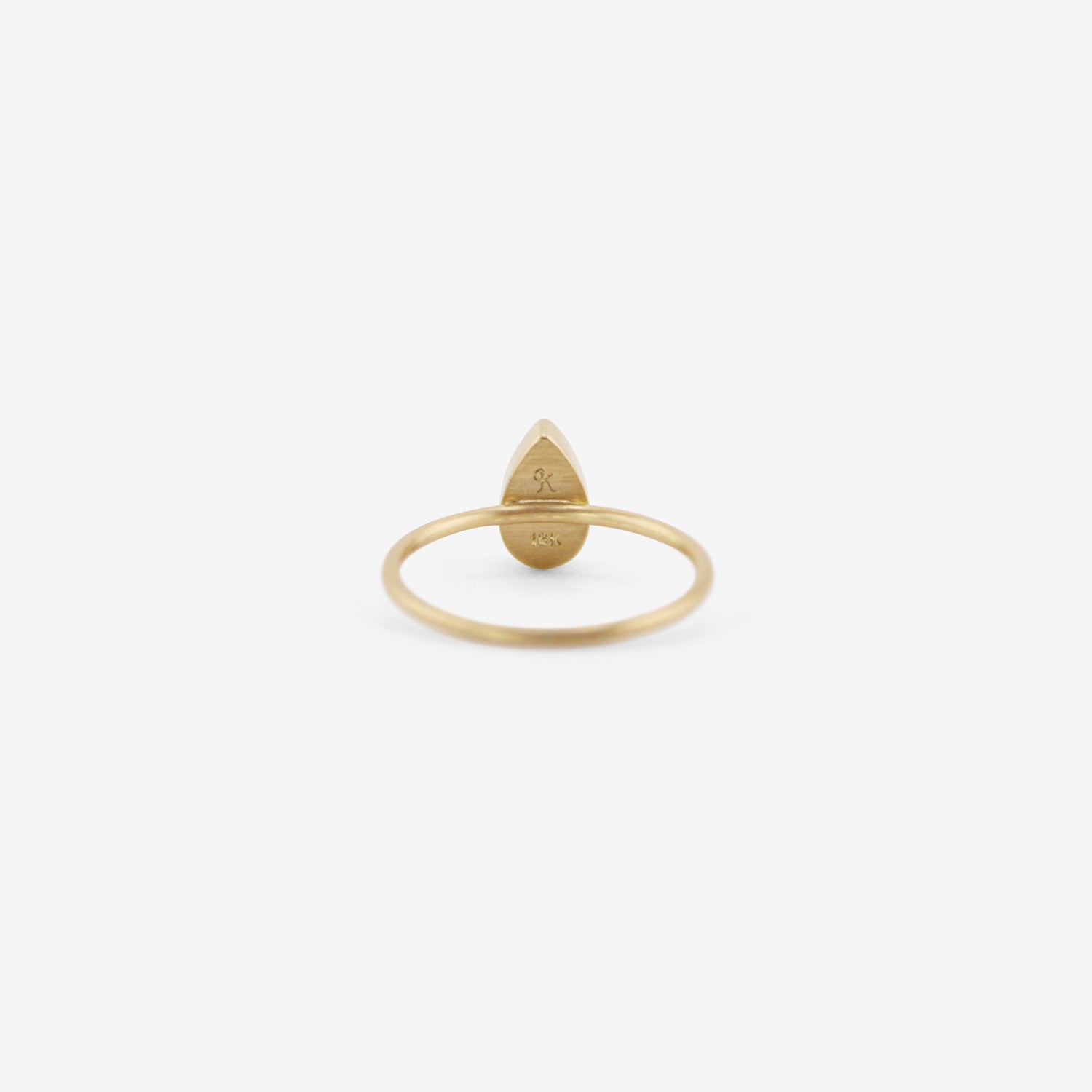 GABRIELLA KISS 18K & FACETED PEAR-SHAPED PERIDOT RING, .9CT