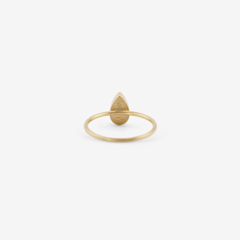GABRIELLA KISS 18K & FACETED PEAR-SHAPED PERIDOT RING, .9CT