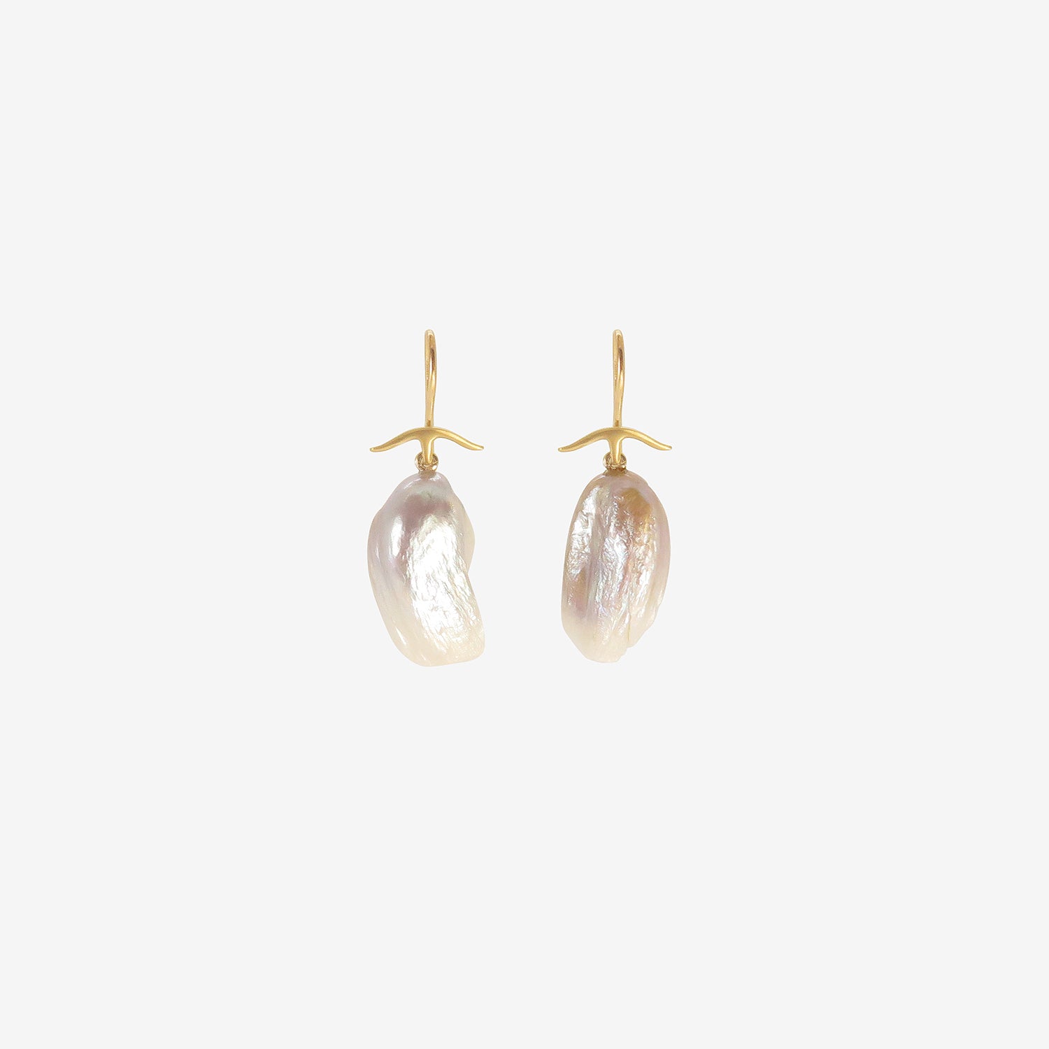 GABRIELLA KISS 18K & FRESHWATER PEARL WING EARRINGS