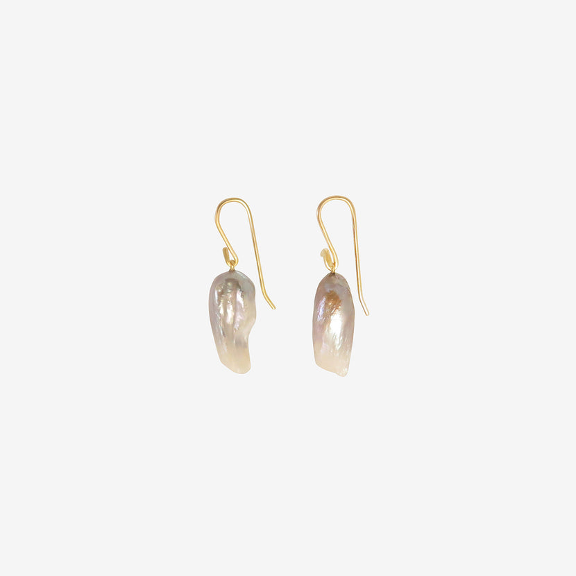 GABRIELLA KISS 18K & FRESHWATER PEARL WING EARRINGS