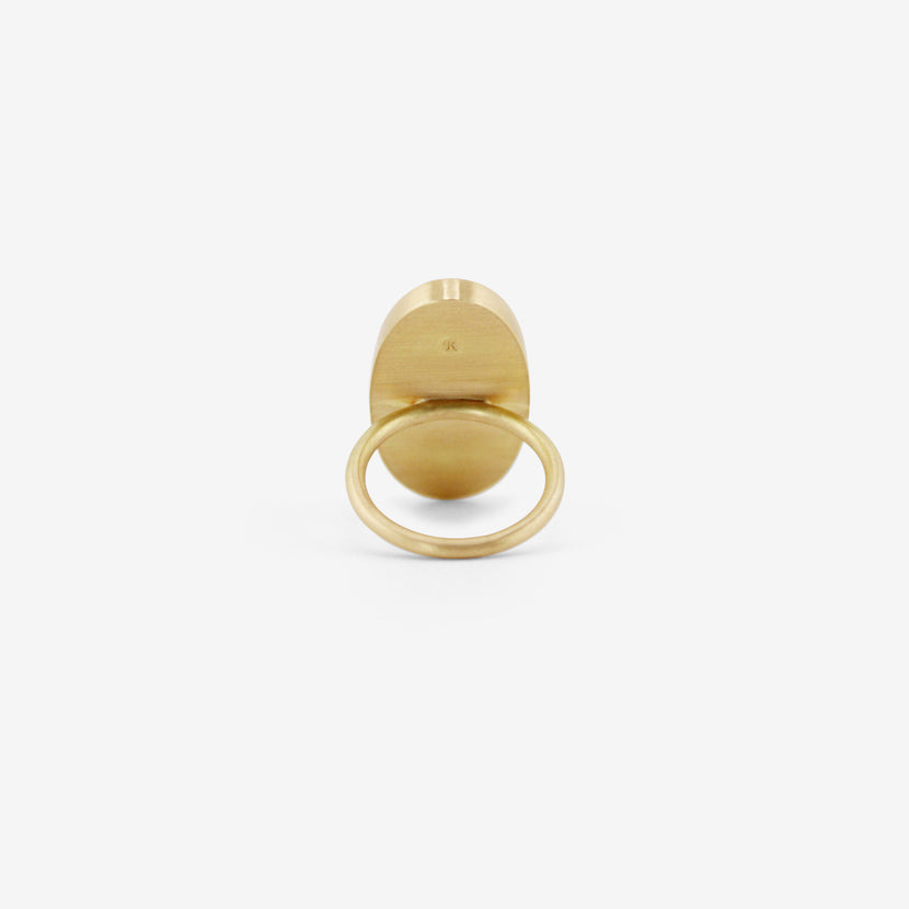 GABRIELLA KISS 18K & GIANT OVAL DENDRITE RING