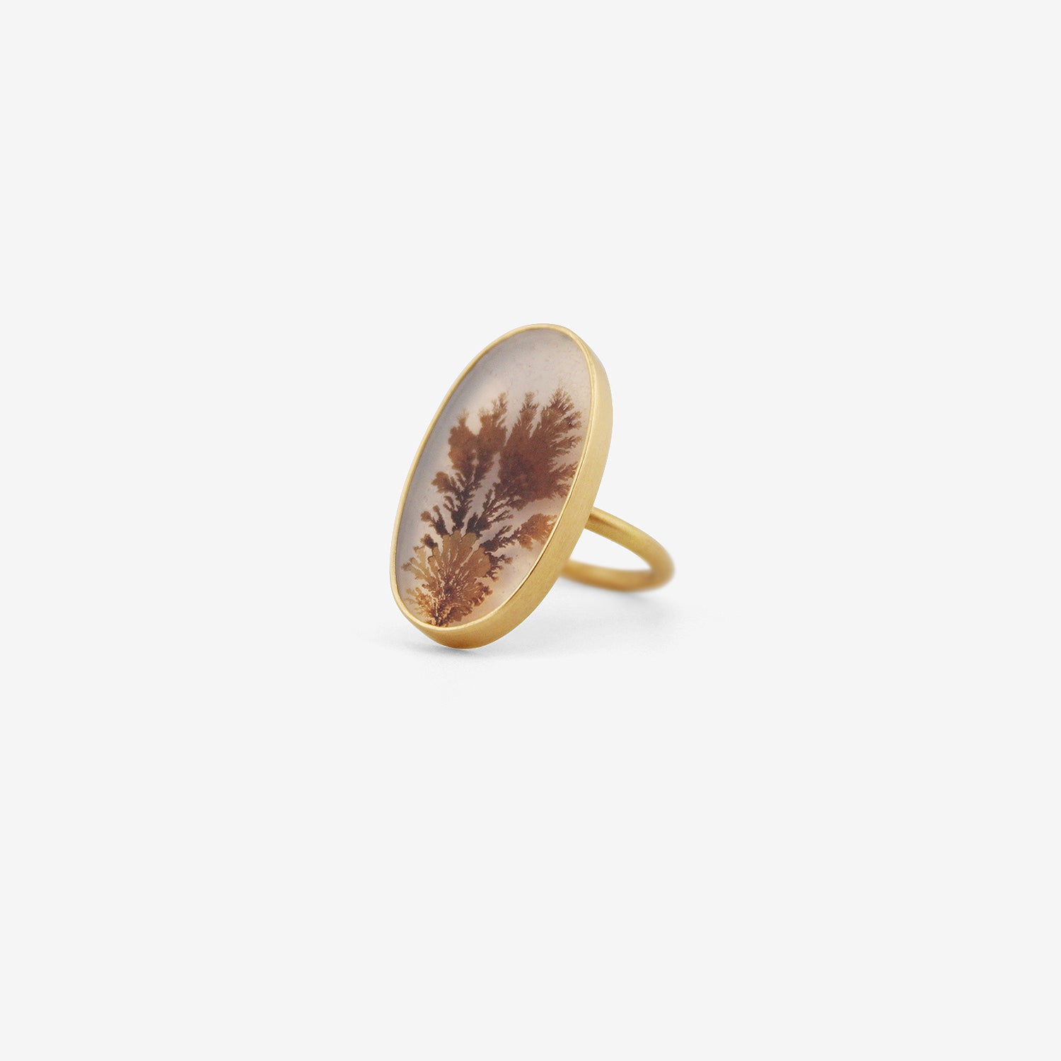 GABRIELLA KISS 18K & GIANT OVAL DENDRITE RING