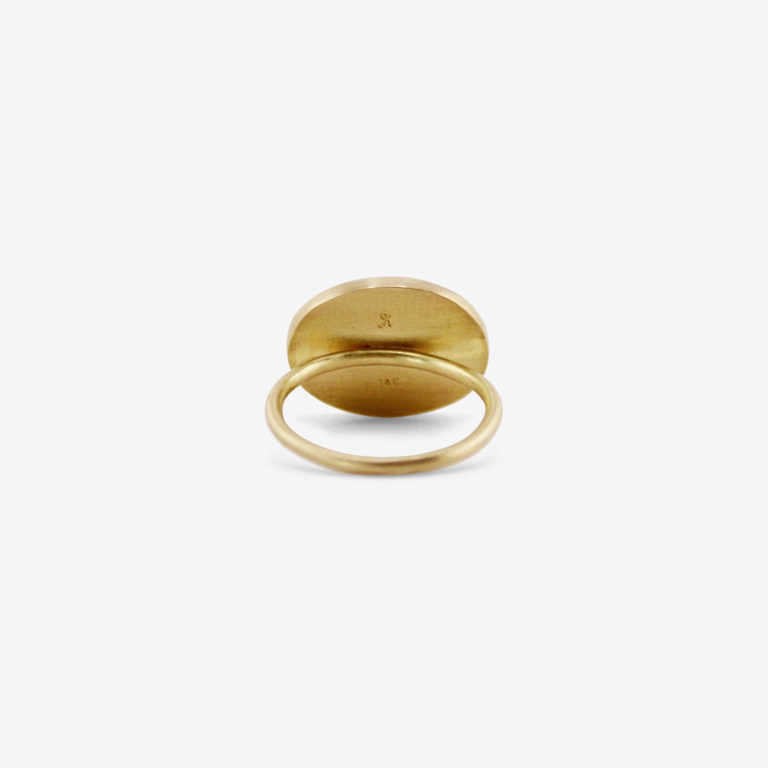 GABRIELLA KISS 18K & HORIZONTAL OVAL LAPIS RING