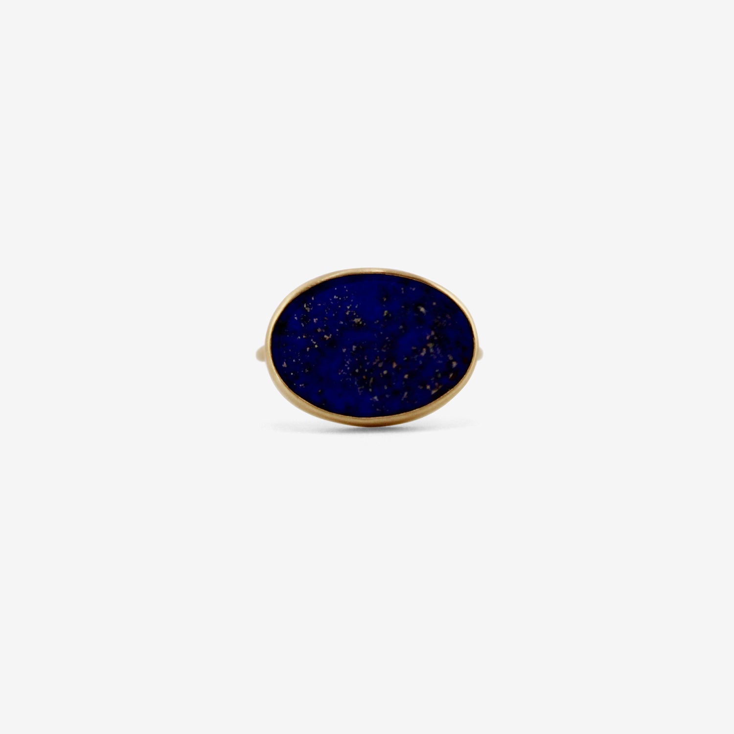 GABRIELLA KISS 18K & HORIZONTAL OVAL LAPIS RING