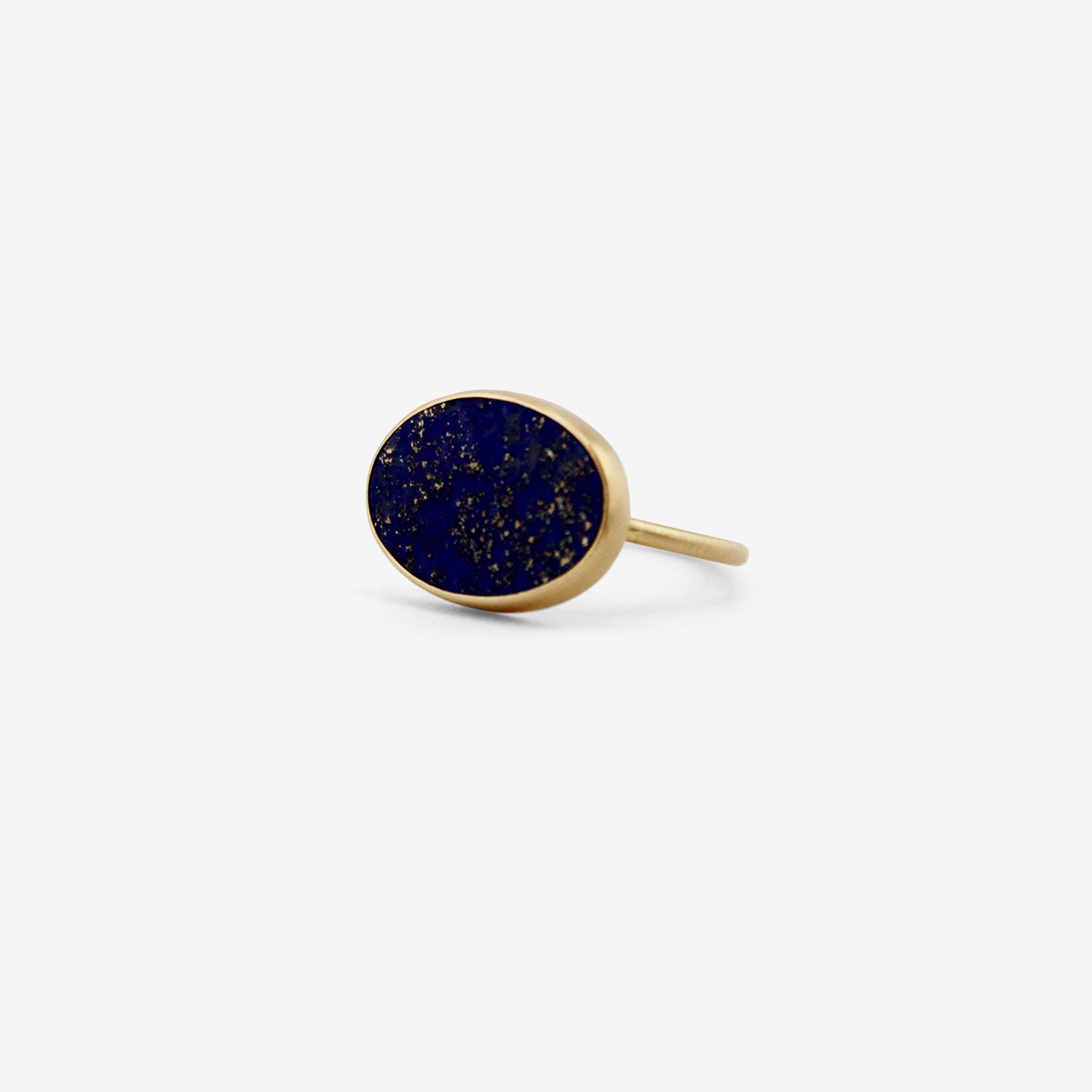 GABRIELLA KISS 18K & HORIZONTAL OVAL LAPIS RING