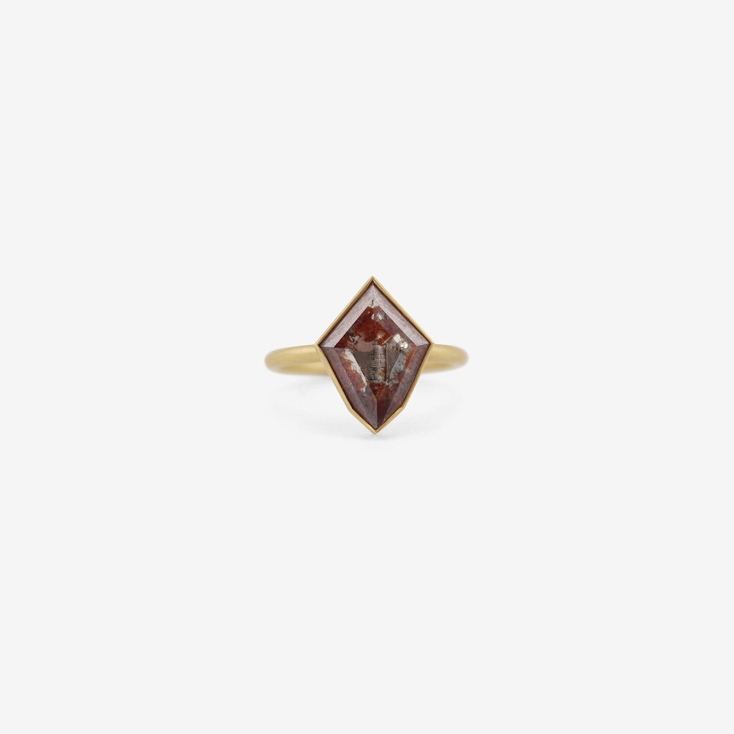 GABRIELLA KISS 18K & KITE-SHAPED RED LACY DIAMOND RING, 2.16CT