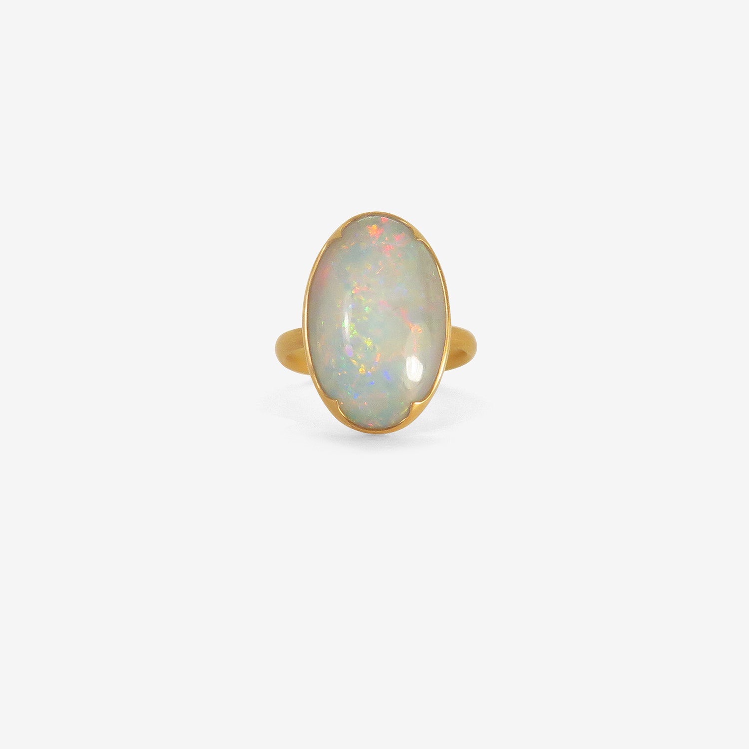 GABRIELLA KISS 18K & LARGE OVAL AUSTRALIAN OPAL RING, 6.54CT