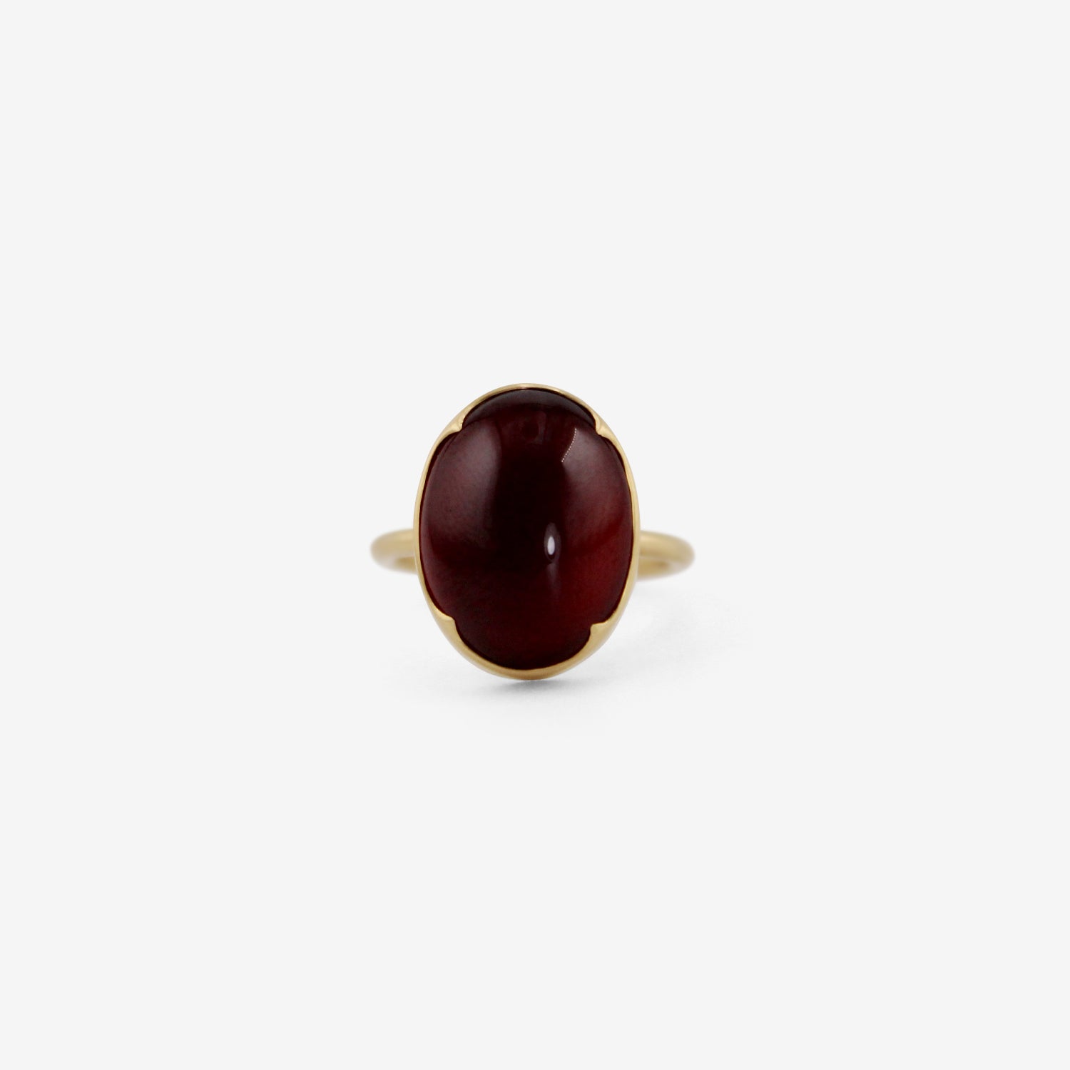 GABRIELLA KISS 18K & LARGE OVAL HESSONITE GARNET RING, 16.15CT