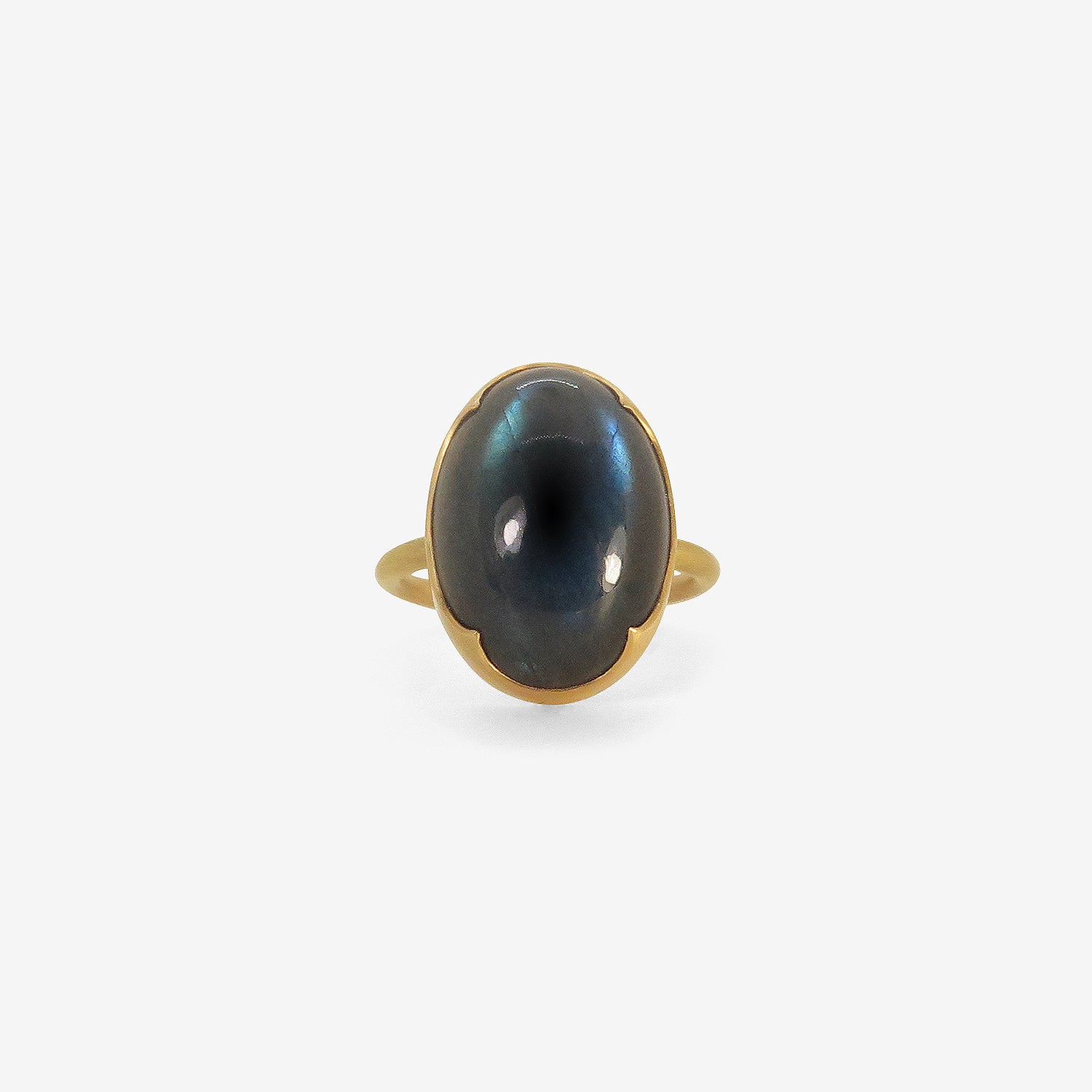 GABRIELLA KISS 18K & LARGE OVAL LABRADORITE RING, 11.53CT