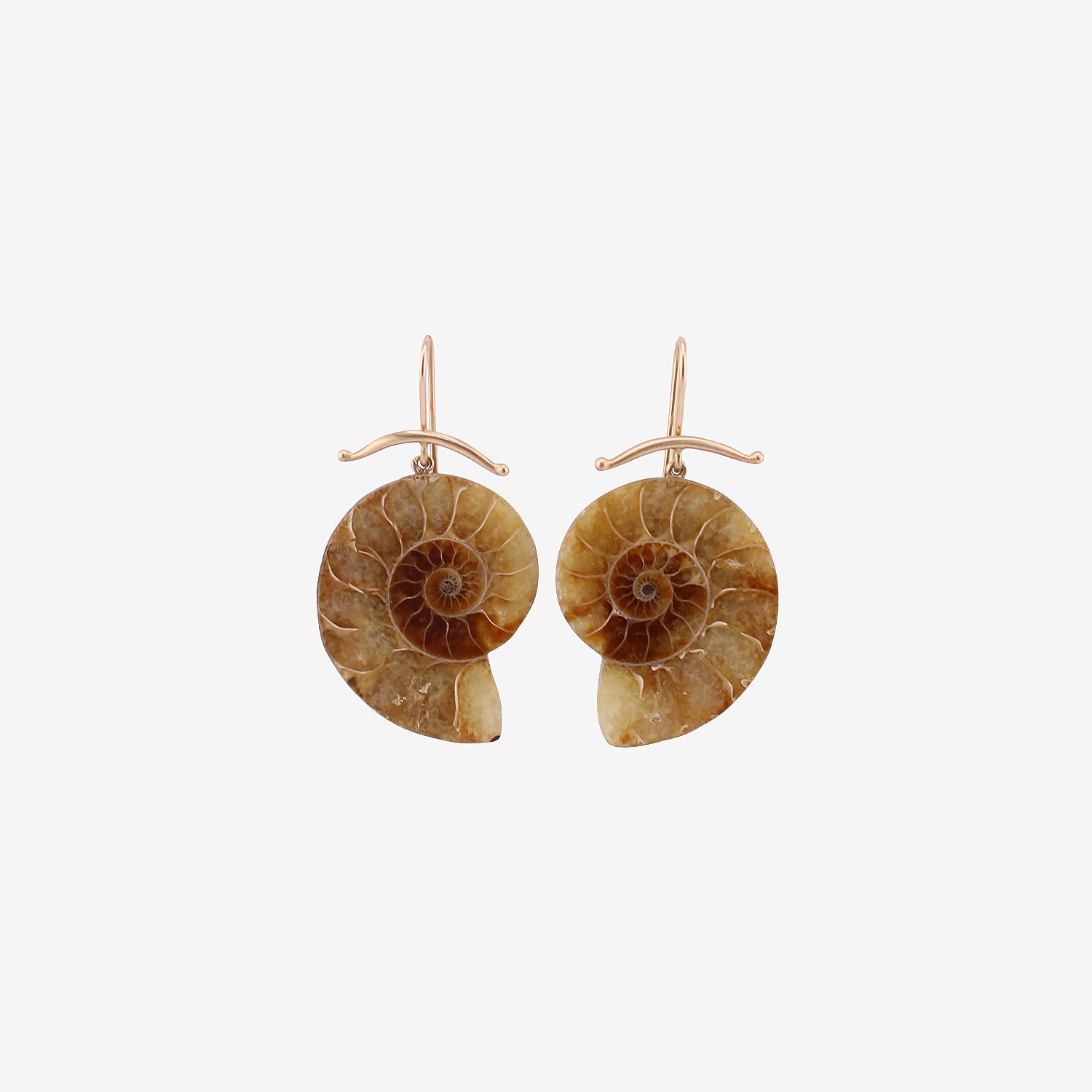 GABRIELLA KISS 14K & AMMONITE EARRINGS
