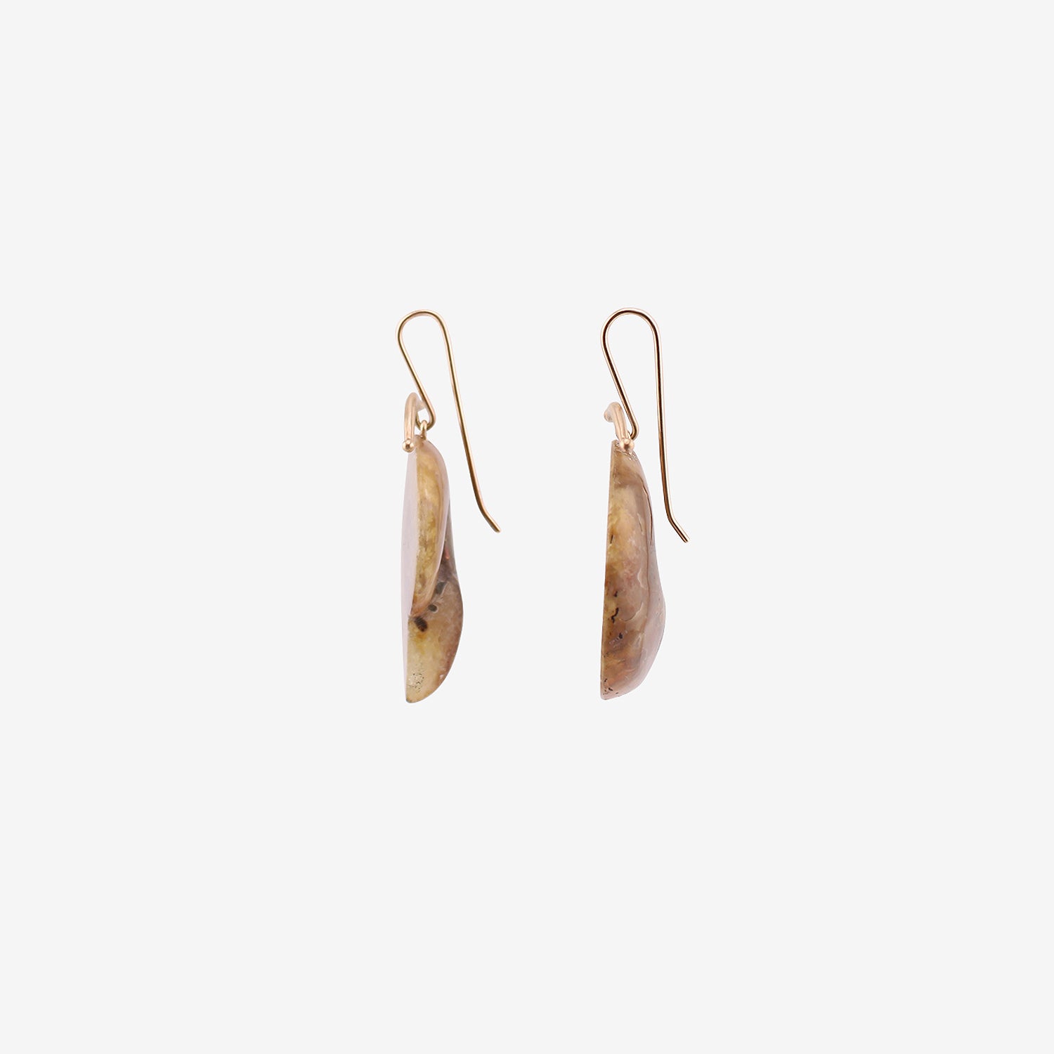 GABRIELLA KISS 14K & AMMONITE EARRINGS