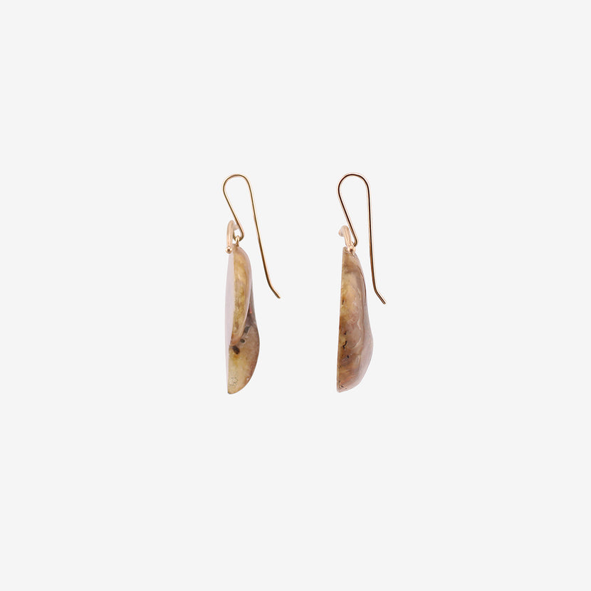 GABRIELLA KISS 14K & AMMONITE EARRINGS