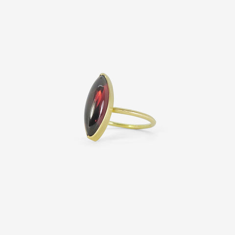 GABRIELLA KISS 18K & MARQUIS-SHAPED ALMANDINE GARNET RING