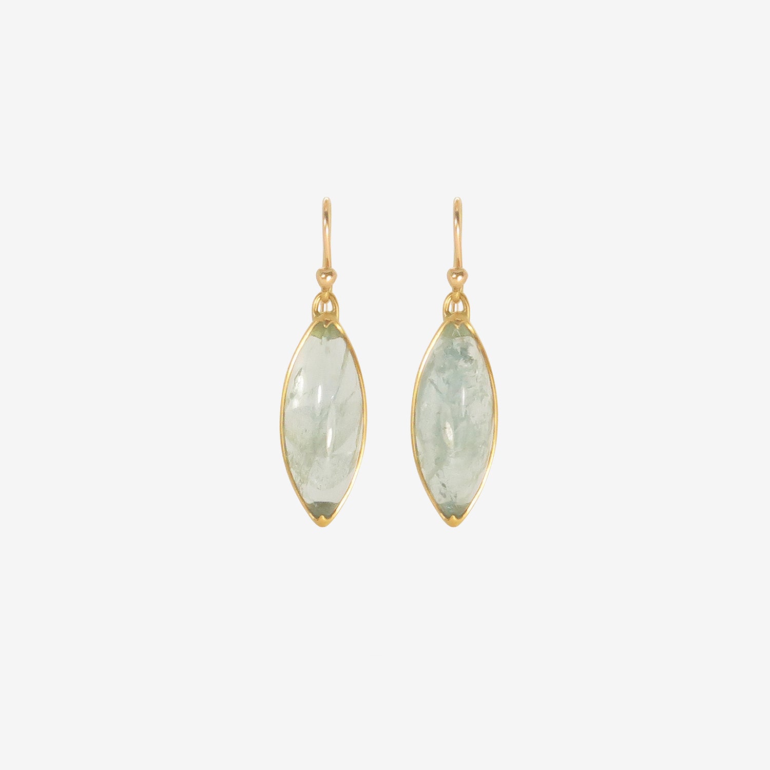 GABRIELLA KISS 18K & MARQUIS AQUAMARINE EARRINGS