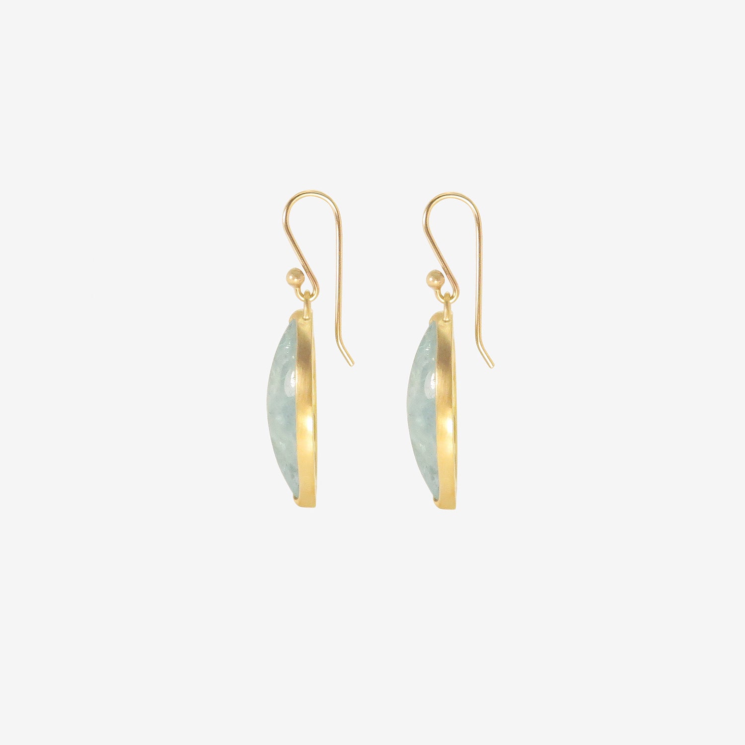 GABRIELLA KISS 18K & MARQUIS AQUAMARINE EARRINGS