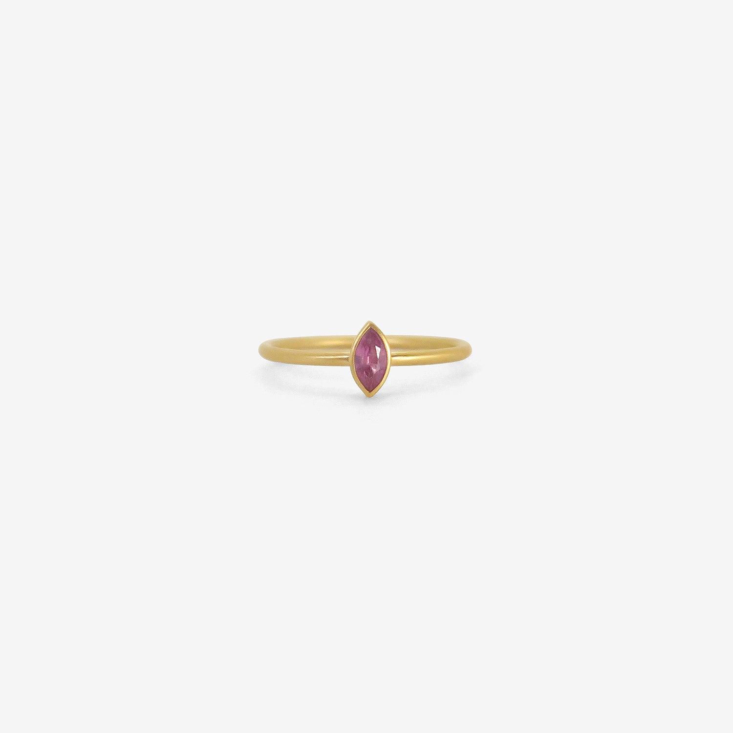 GABRIELLA KISS 18K & MARQUIS PINK SAPPHIRE RING, .18CT