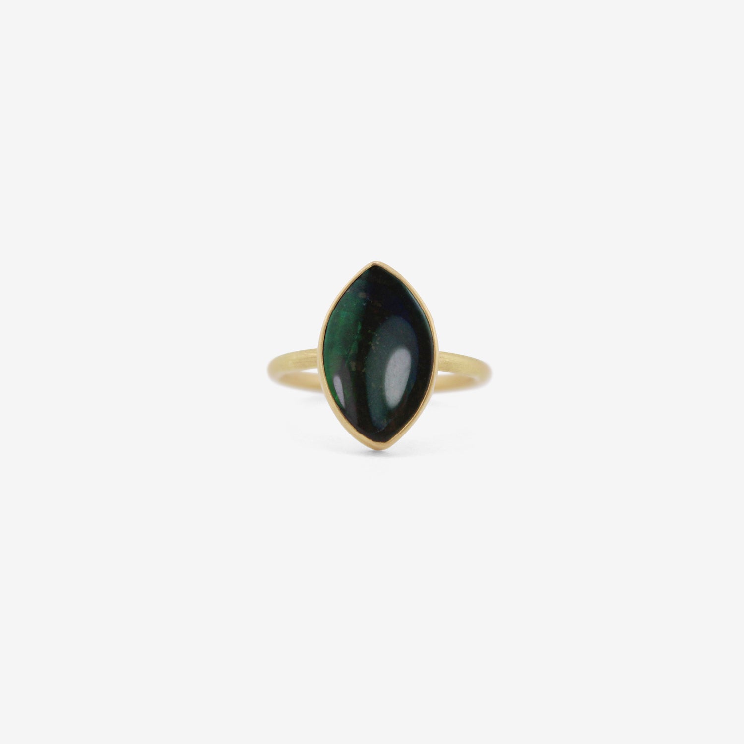 GABRIELLA KISS 18K & NAVETTE-SHAPED AMMOLITE RING, 3.77CT