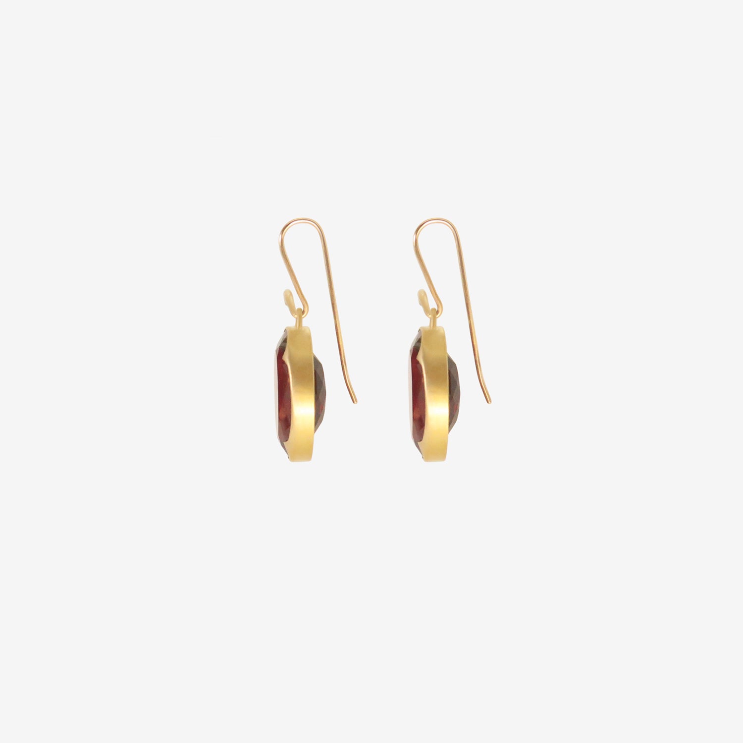 GABRIELLA KISS 18K & OVAL ALMANDINE GARNET EARRINGS, 27CT