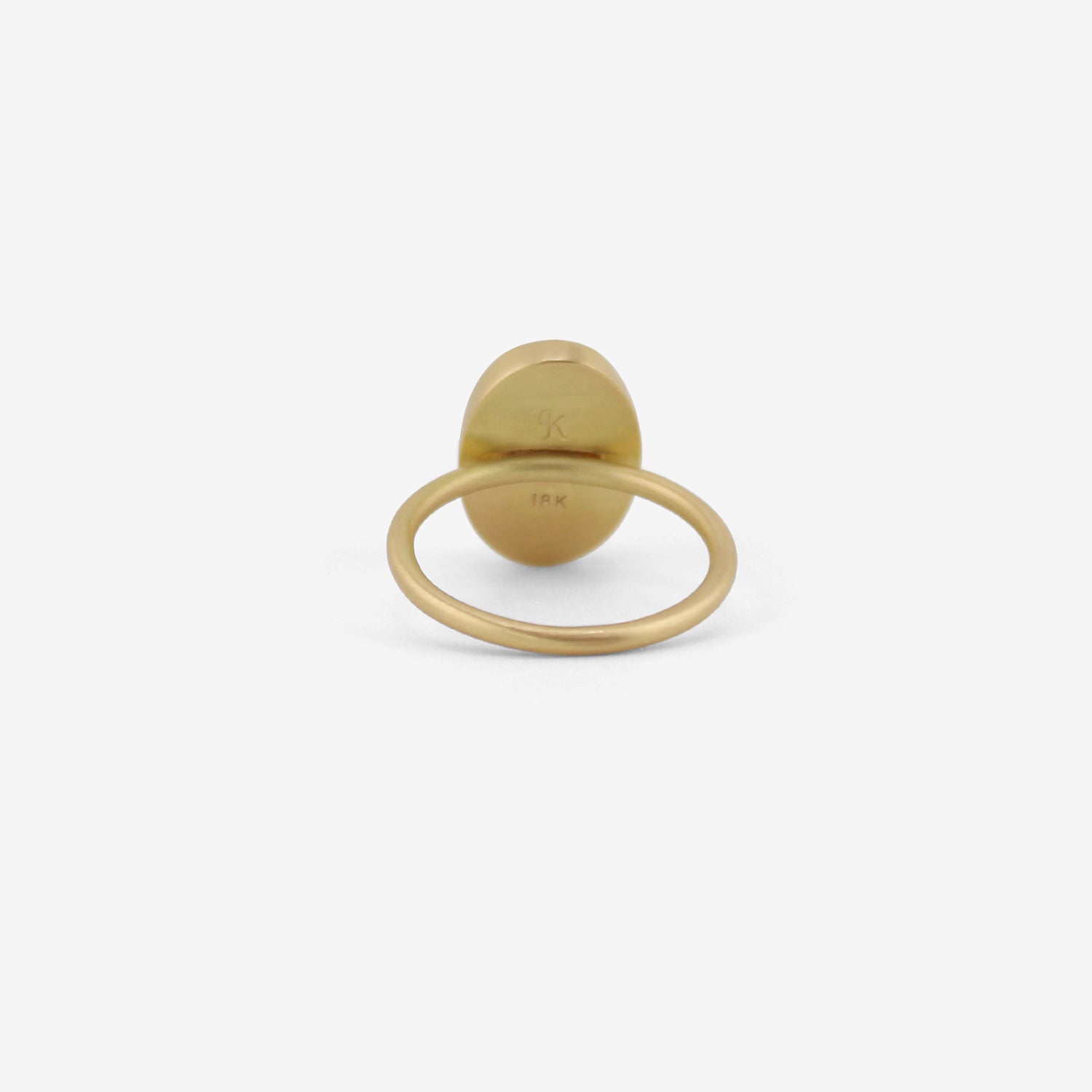 GABRIELLA KISS 18K & OVAL AQUAMARINE RING, 5.4CT