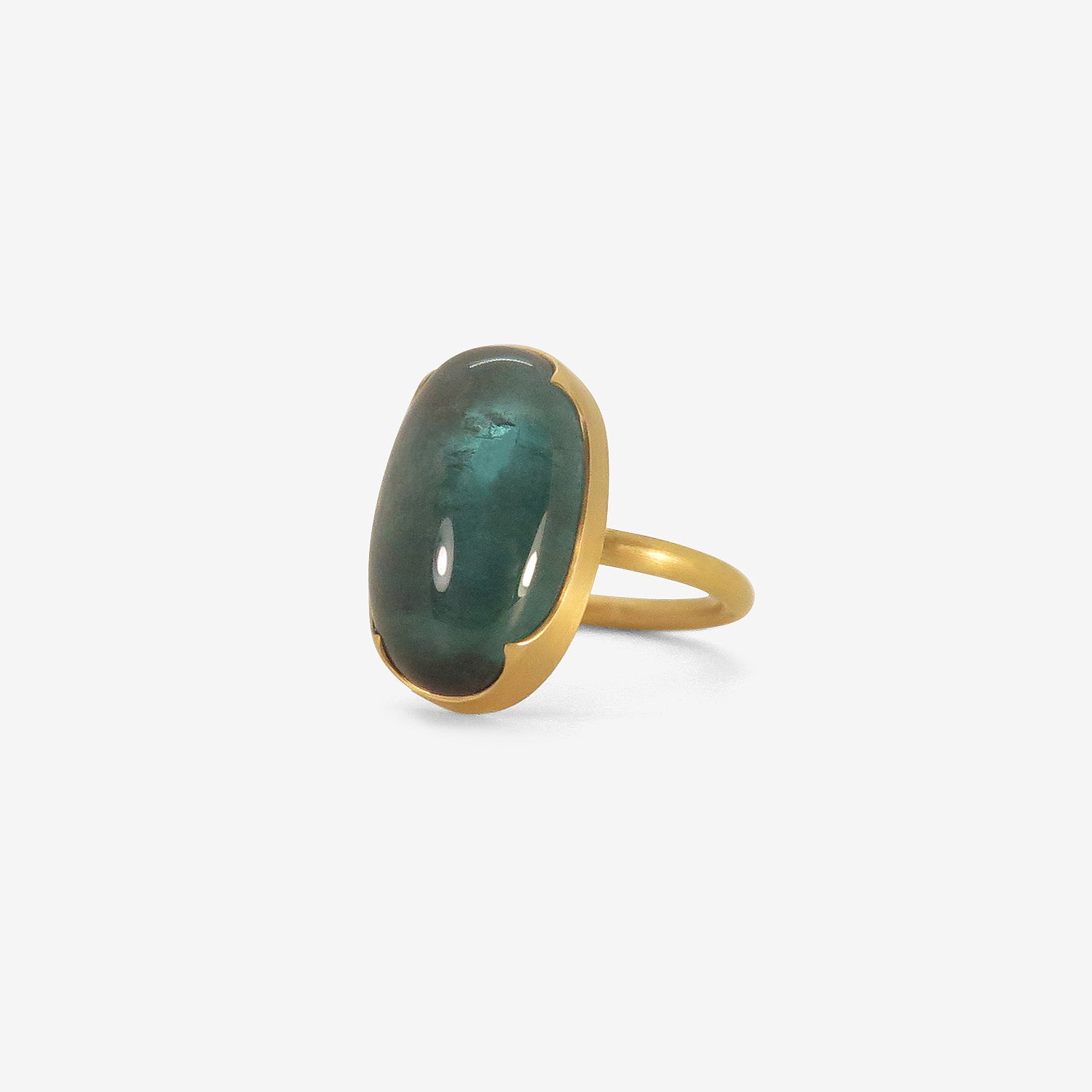 GABRIELLA KISS 18K & OVAL BLUE TOURMALINE RING, 12.52CT