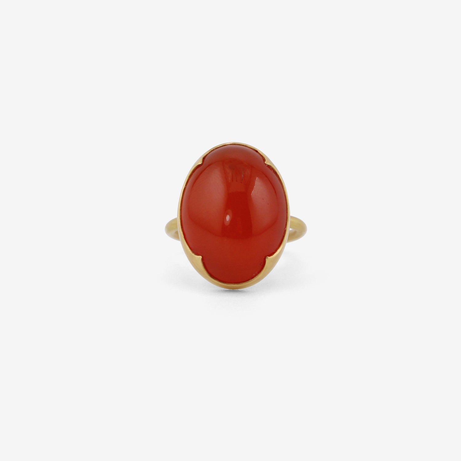 GABRIELLA KISS 18K & OVAL CARNELIAN RING, 13.33CT