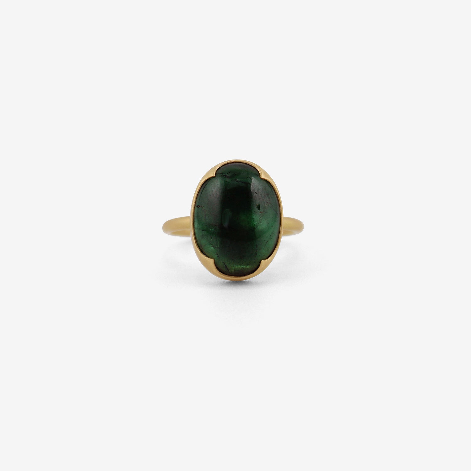 GABRIELLA KISS 18K & OVAL GREEN TOURMALINE RING, 8.2CT