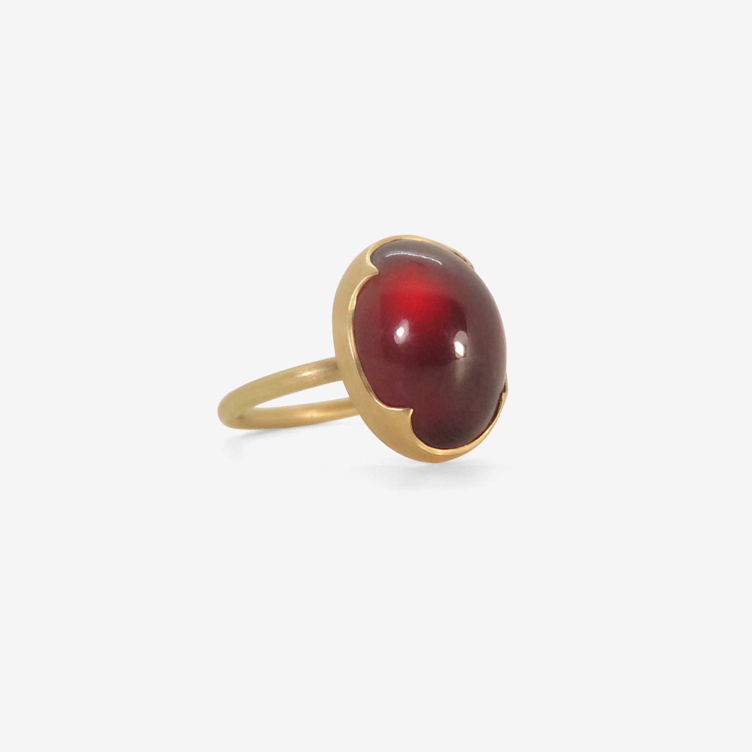 GABRIELLA KISS 18K & OVAL HESSONITE GARNET RING, 11.72CT