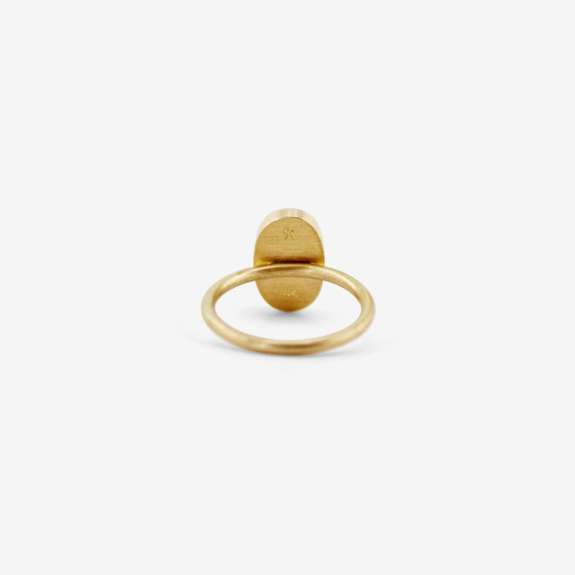 GABRIELLA KISS 18K & OVAL KYANITE RING, 4.61CT