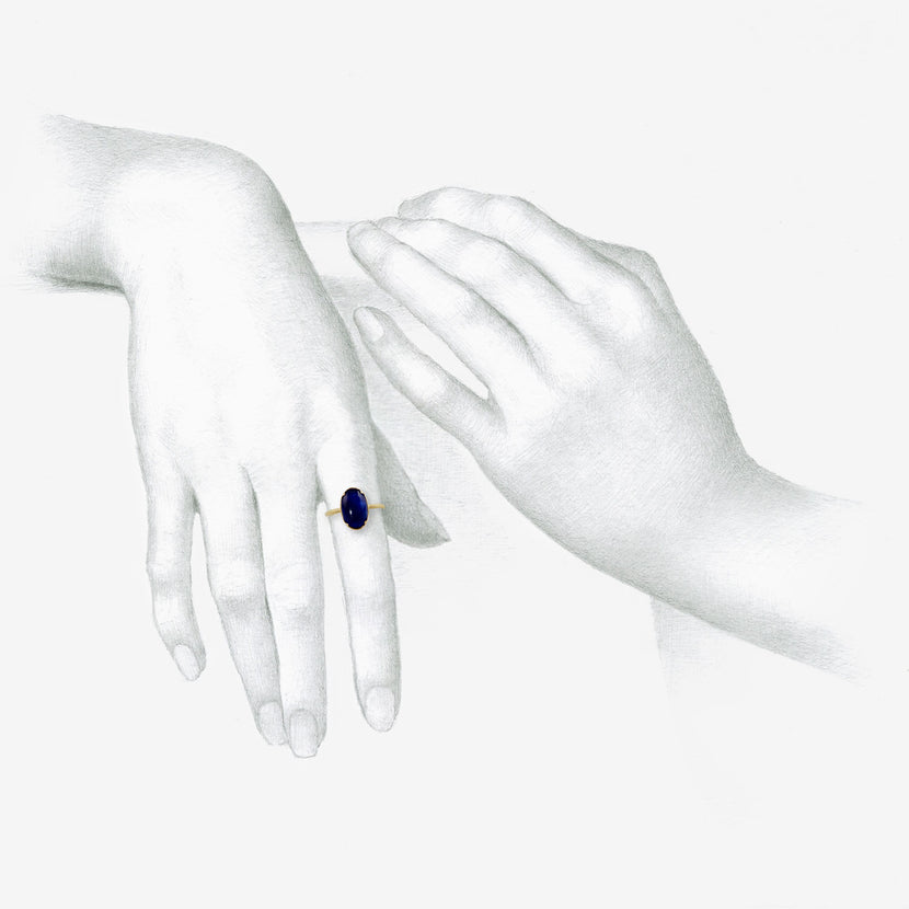 GABRIELLA KISS 18K & OVAL KYANITE RING, 4.61CT