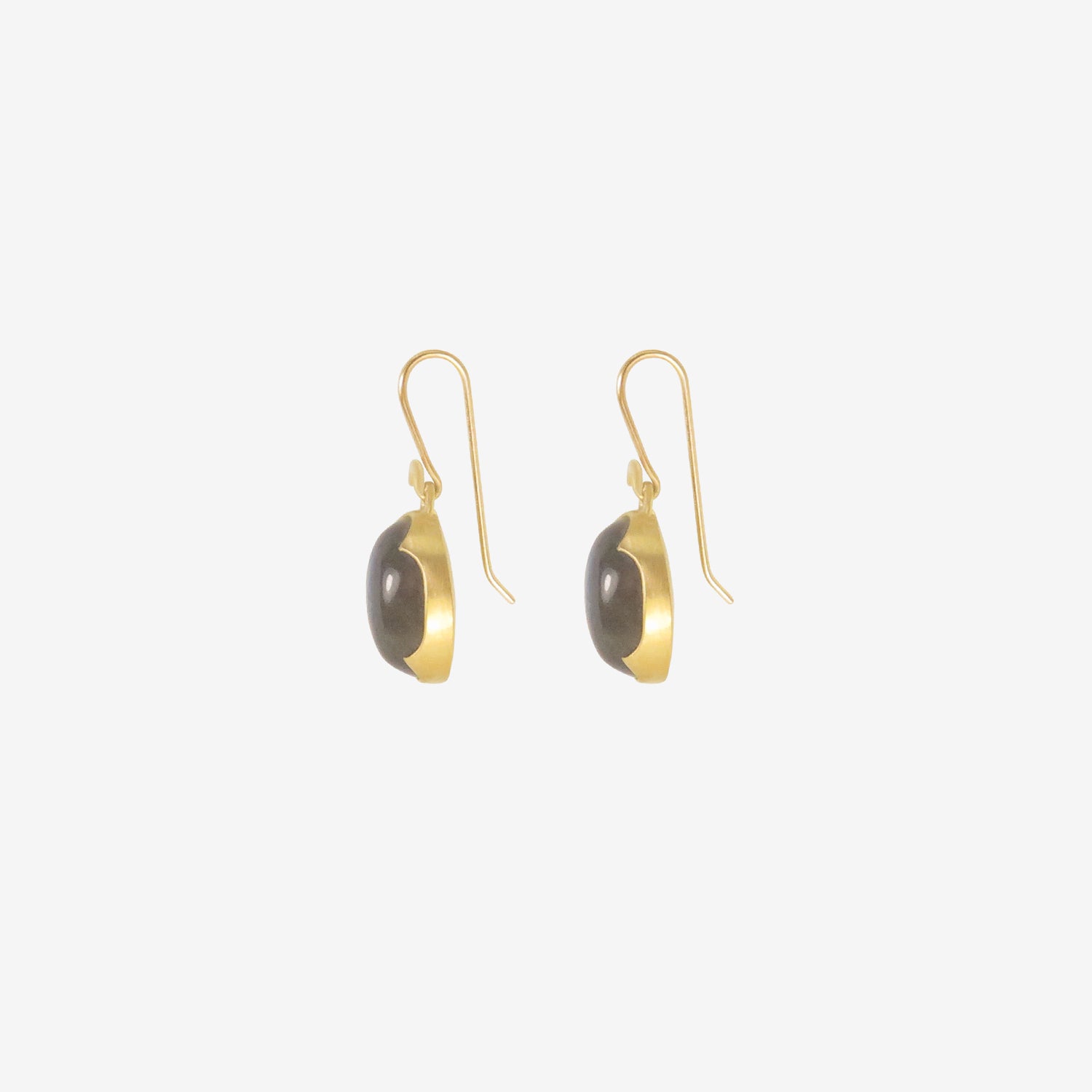 GABRIELLA KISS 18K & BEZEL-SET OVAL LABRADORITE EARRINGS