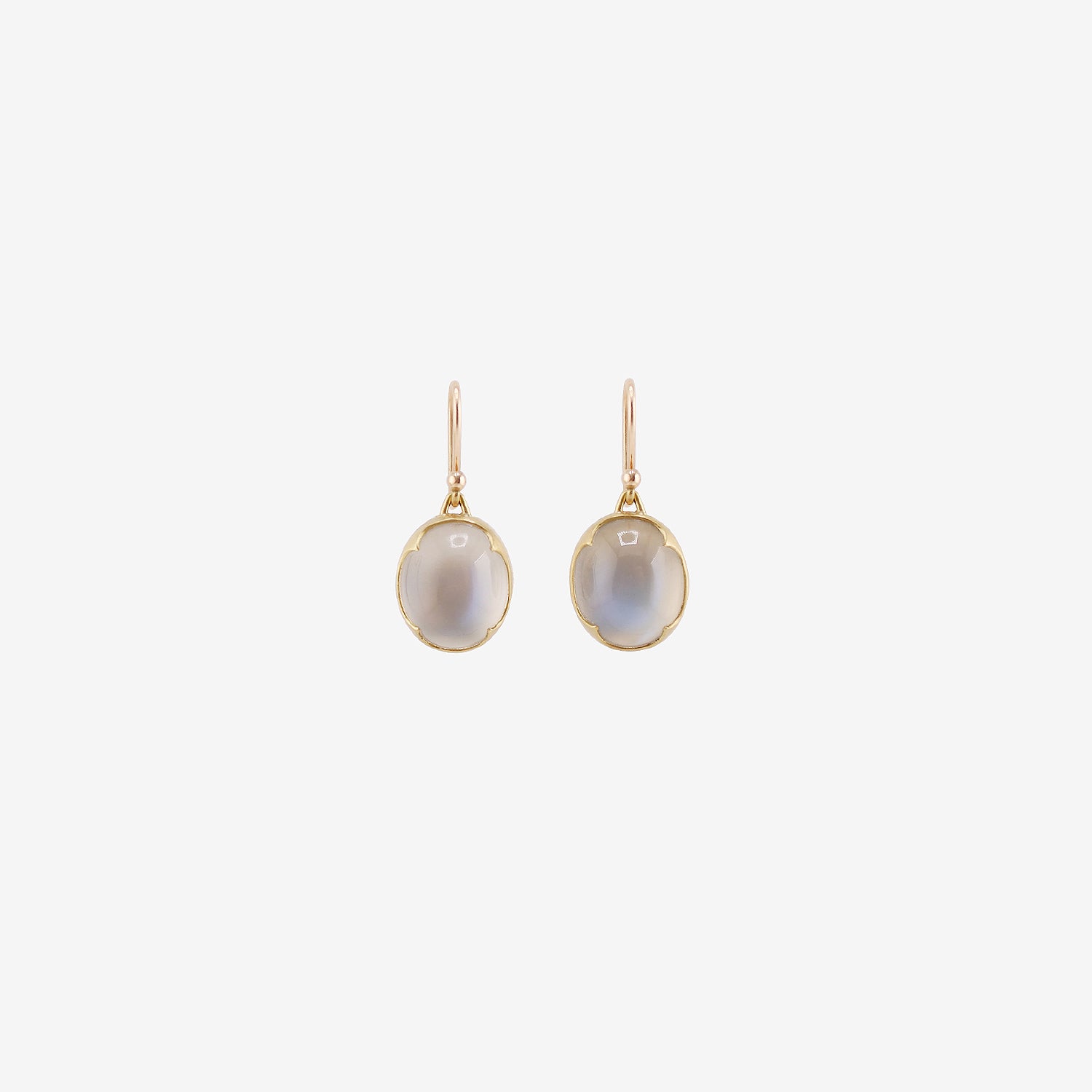 GABRIELLA KISS 18K & OVAL MOONSTONE EARRINGS, 9.07CT