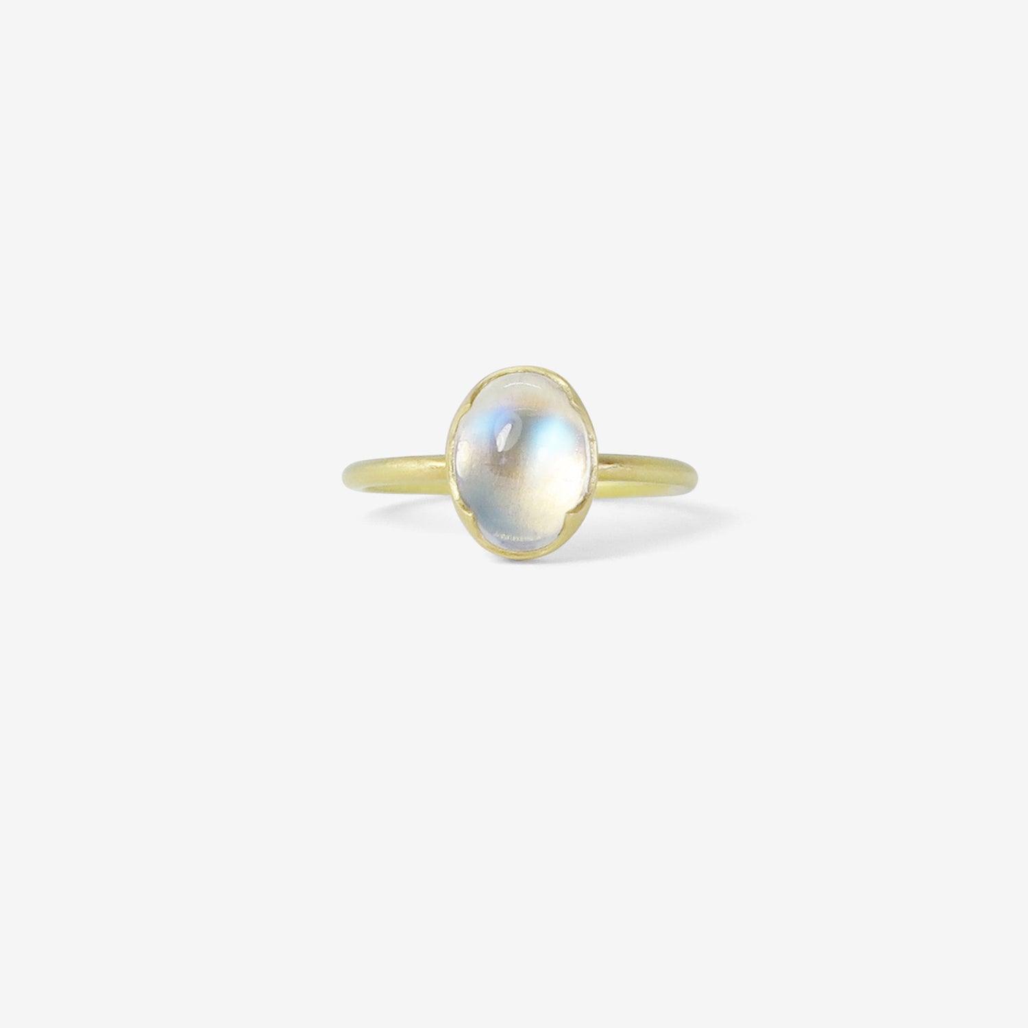 GABRIELLA KISS 18K & OVAL RAINBOW MOONSTONE RING