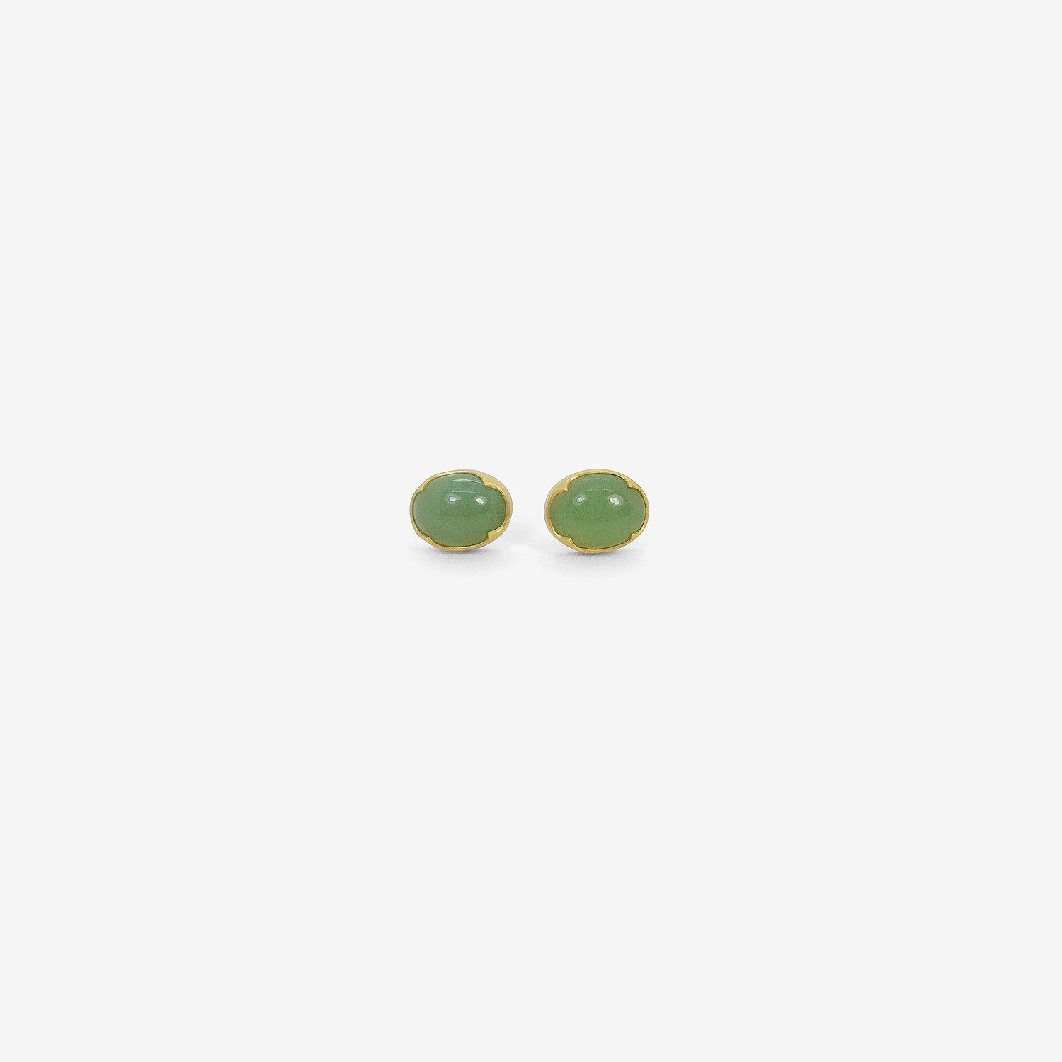 GABRIELLA KISS 18K & OVAL VESUVIANITE STUDS