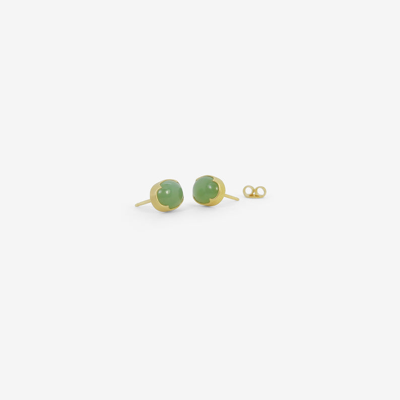 GABRIELLA KISS 18K & OVAL VESUVIANITE STUDS