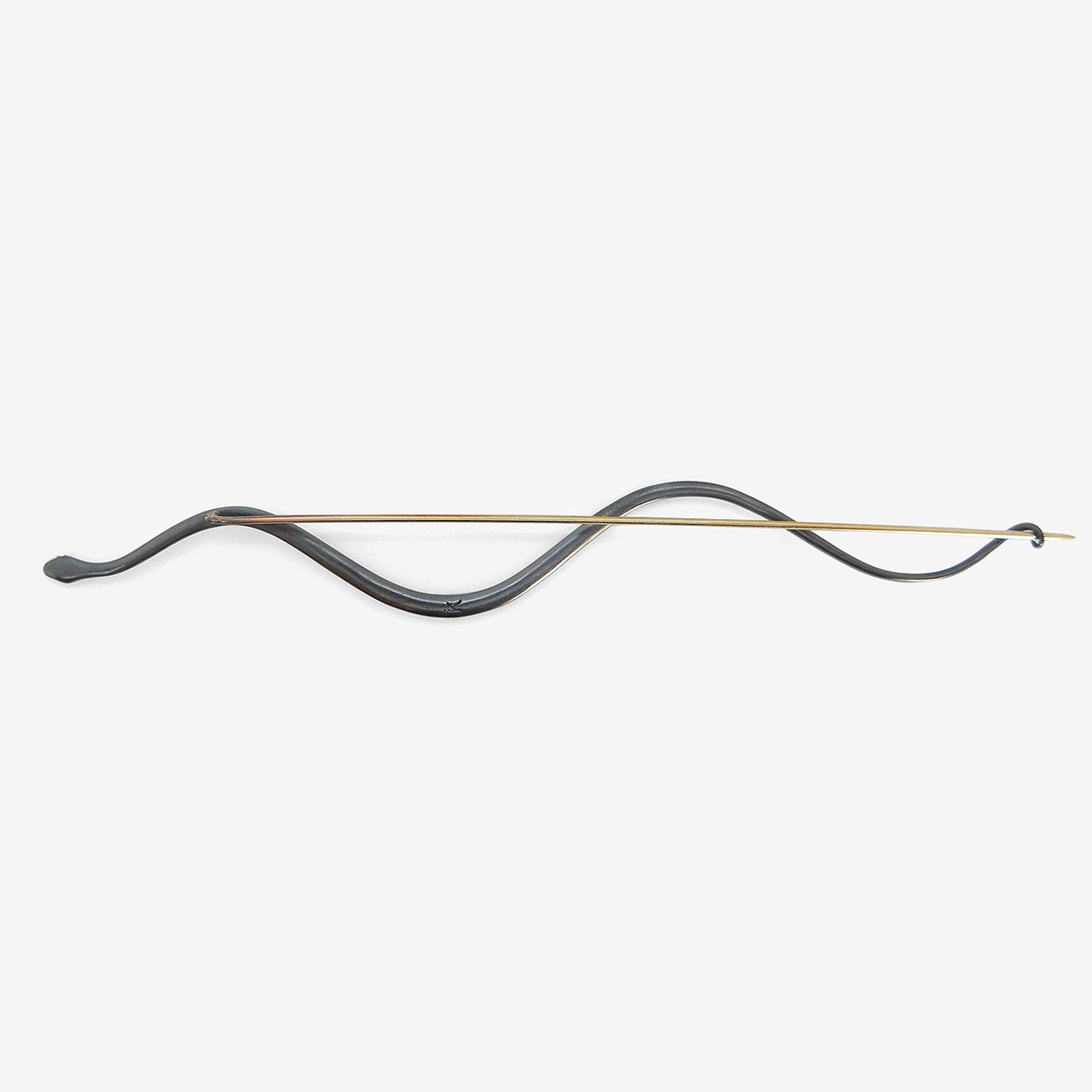 GABRIELLA KISS SMALL OXIDIZED BRONZE STRAIGHT SNAKE PIN