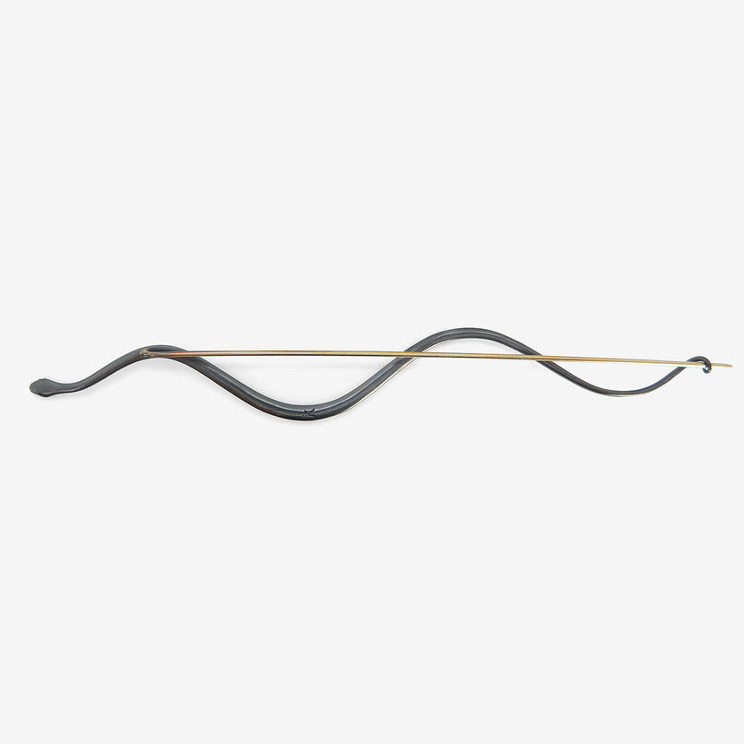 GABRIELLA KISS SMALL OXIDIZED BRONZE STRAIGHT SNAKE PIN