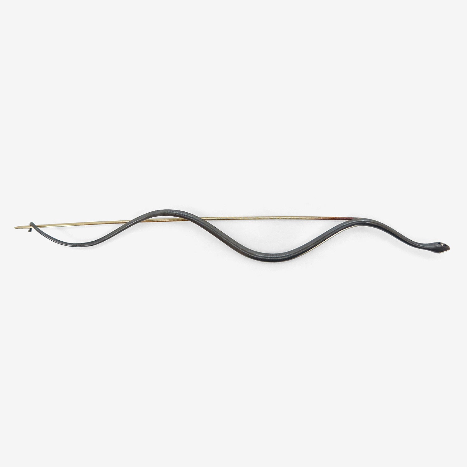 GABRIELLA KISS SMALL OXIDIZED BRONZE STRAIGHT SNAKE PIN
