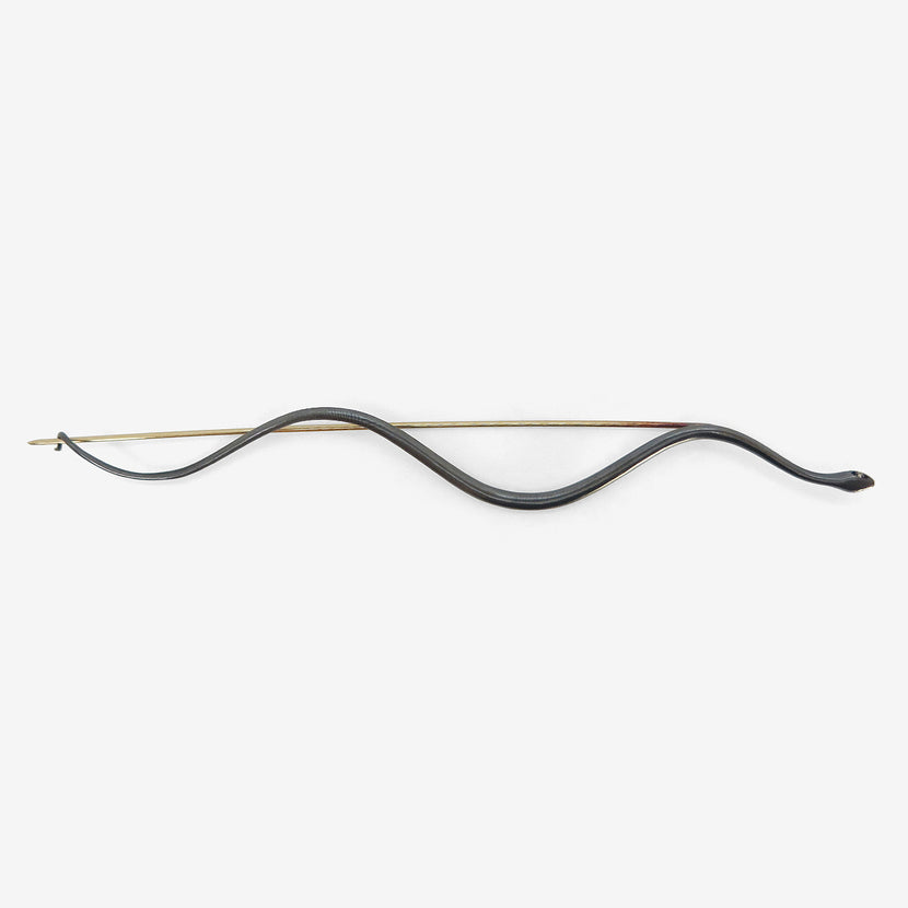 GABRIELLA KISS SMALL OXIDIZED BRONZE STRAIGHT SNAKE PIN