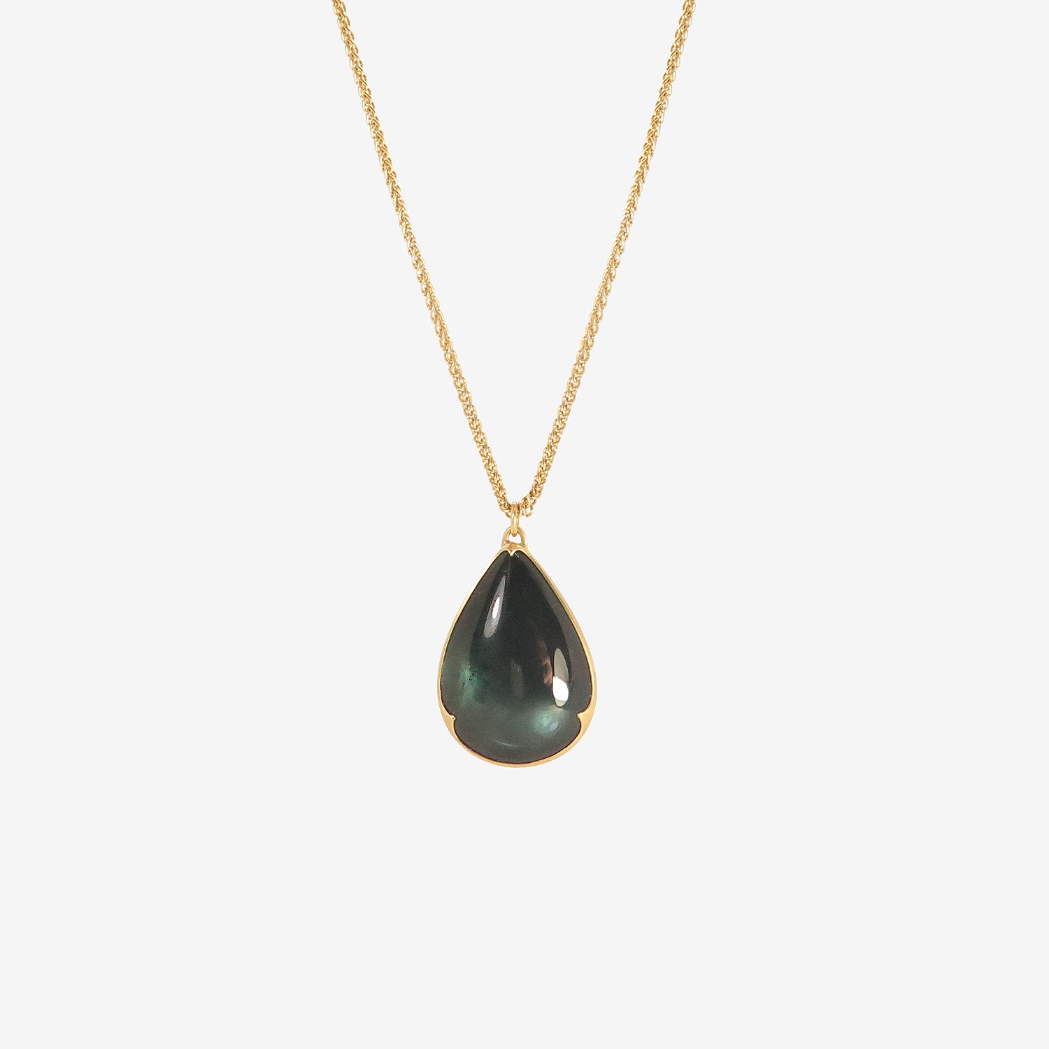 GABRIELLA KISS 18K & PEAR-SHAPED BLUE GREEN TOURMALINE PENDANT