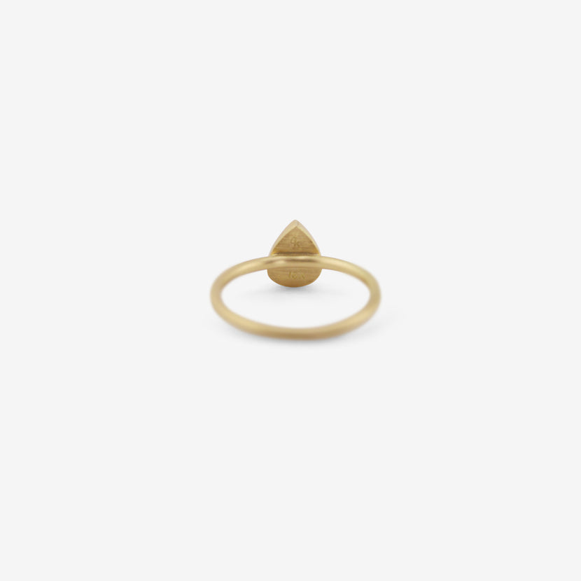 GABRIELLA KISS 18K & PEAR-SHAPED CHAMPAGNE DIAMOND RING, .7CT