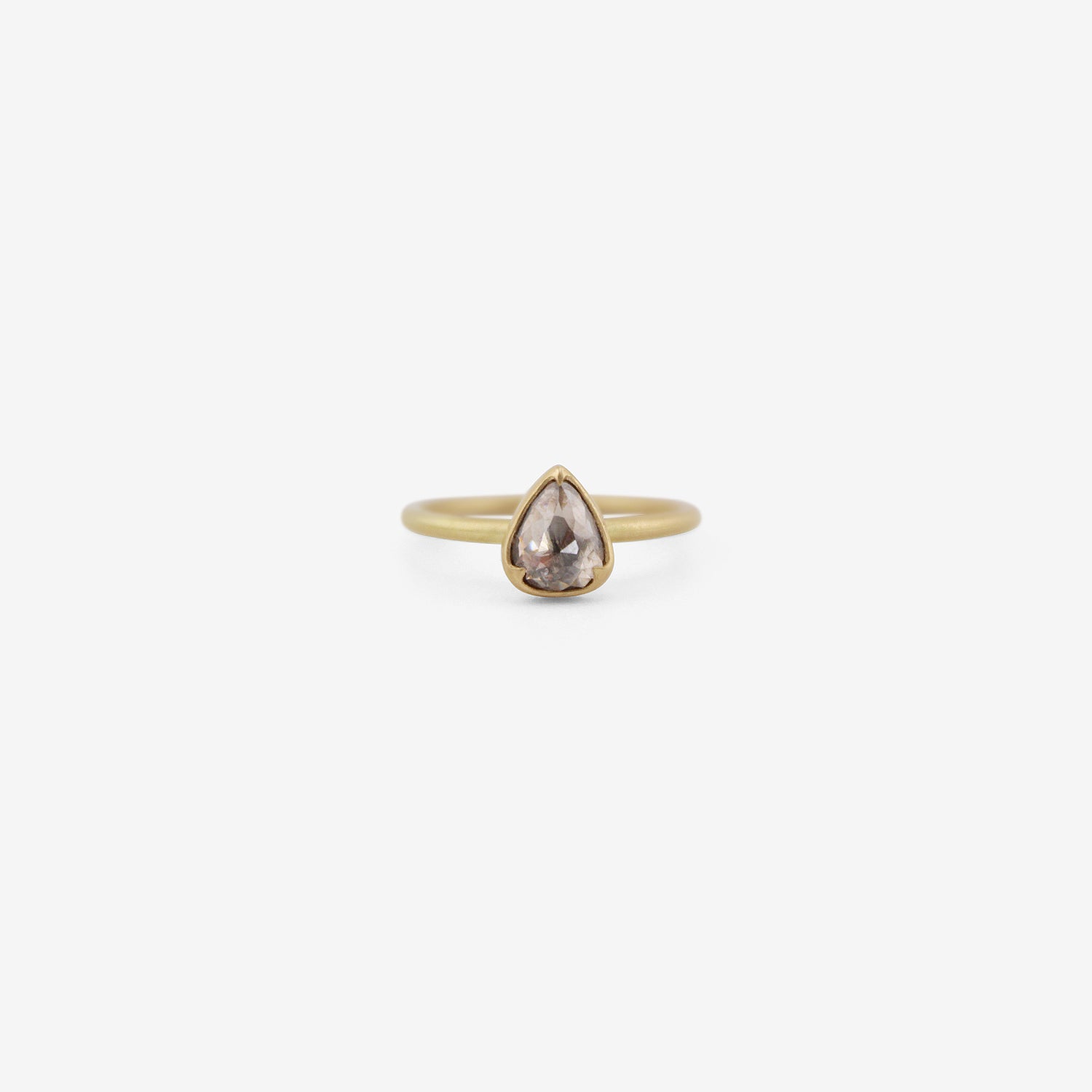 GABRIELLA KISS 18K & PEAR-SHAPED CHAMPAGNE DIAMOND RING, .7CT