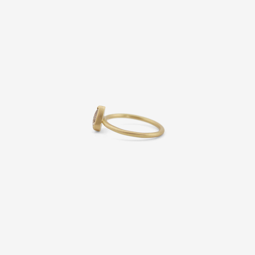 GABRIELLA KISS 18K & PEAR-SHAPED CHAMPAGNE DIAMOND RING, .7CT