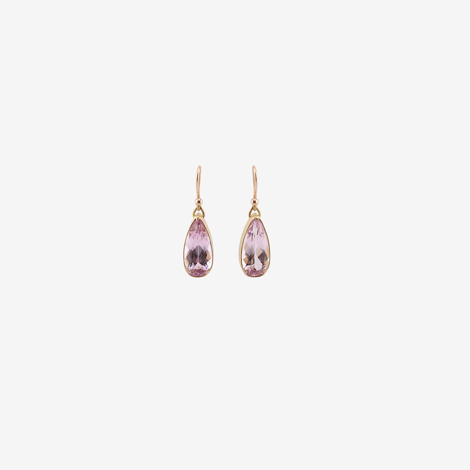 GABRIELLA KISS 18K & PEAR-SHAPED FACETED KUNZITE EARRINGS, 9CT