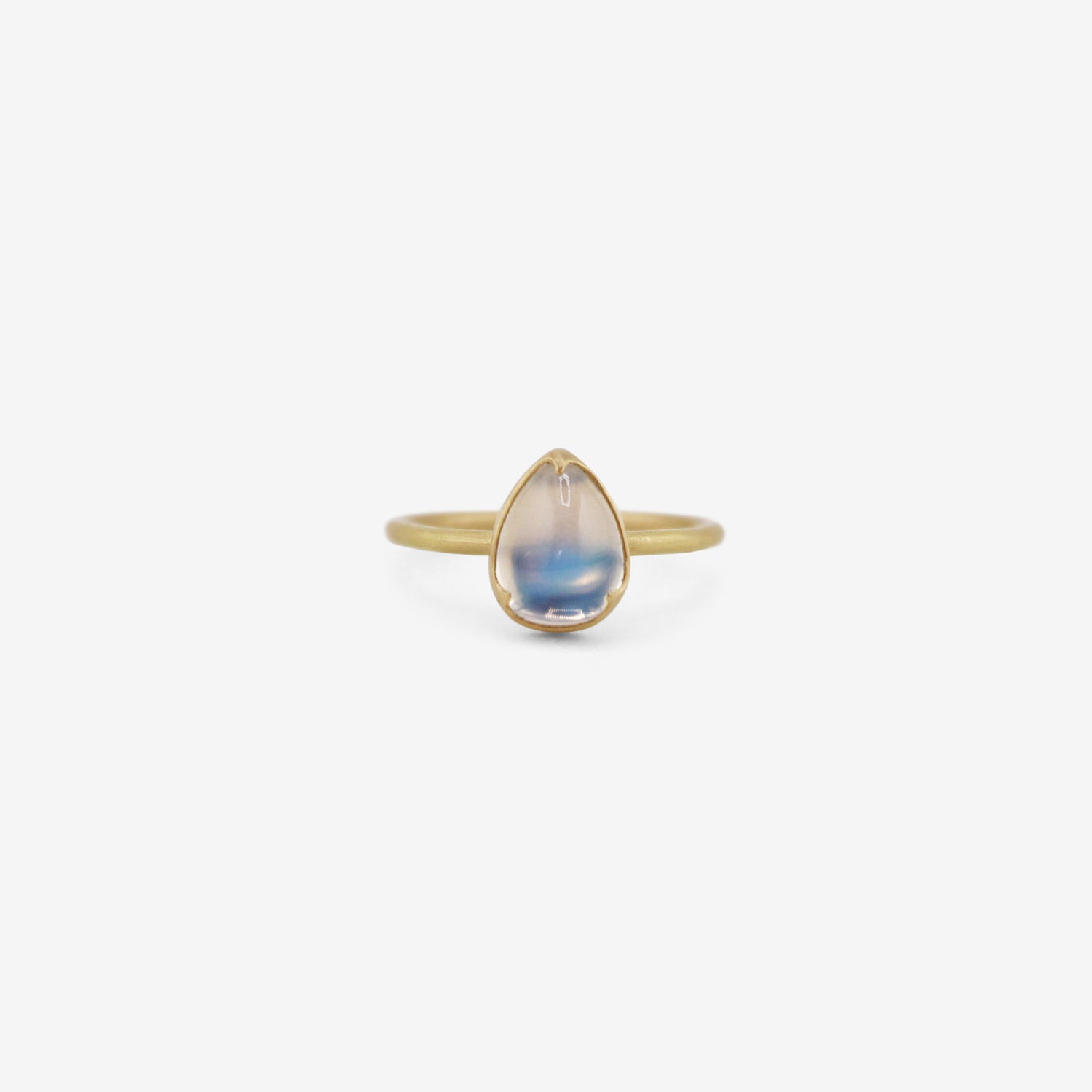 GABRIELLA KISS 18K & PEAR-SHAPED RAINBOW MOONSTONE RING