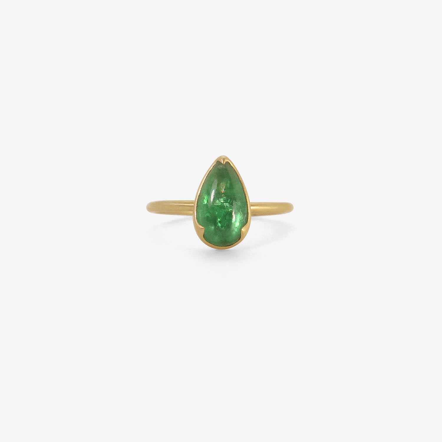 GABRIELLA KISS 18K & PEAR-SHAPED TSAVORITE RING, 12.32CT