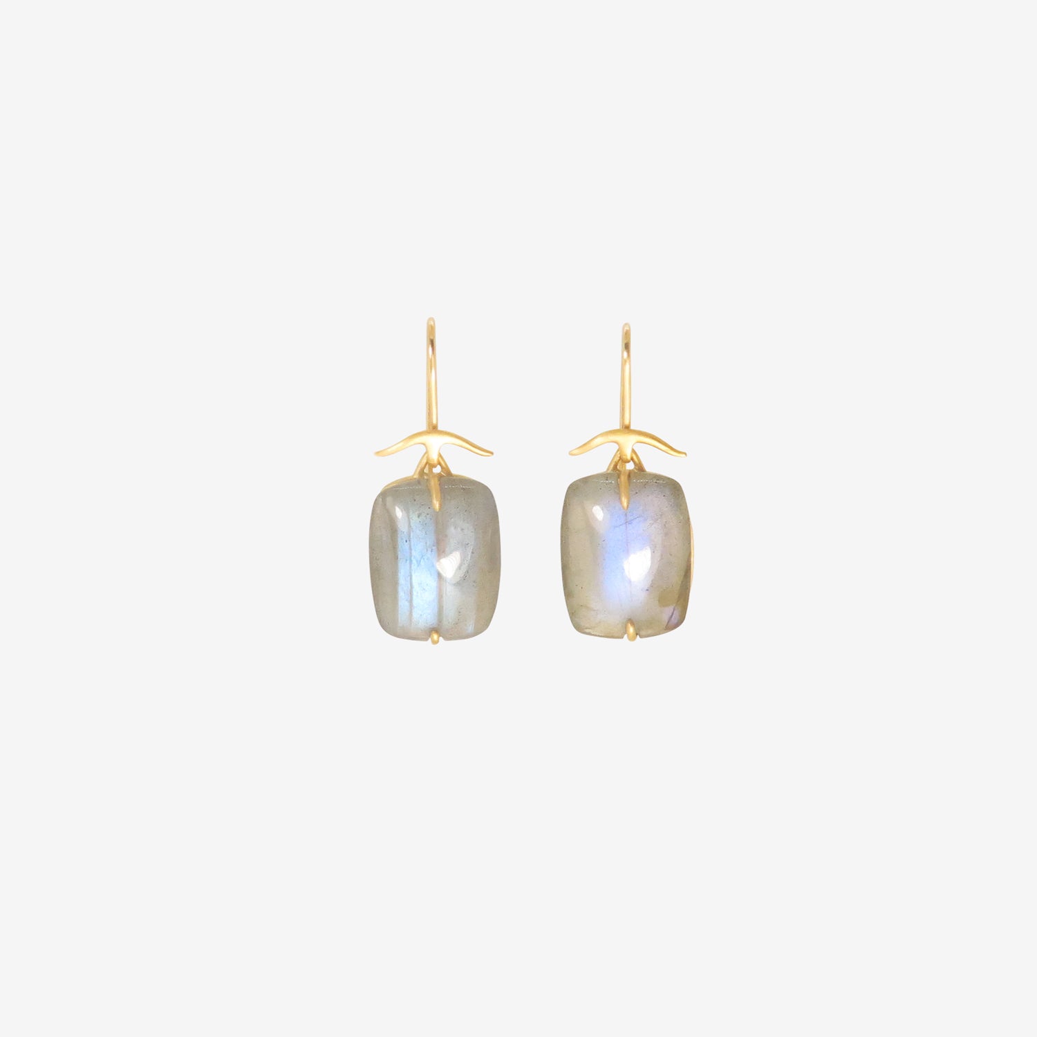 GABRIELLA KISS 18K & LABRADORITE PILLOW EARRINGS