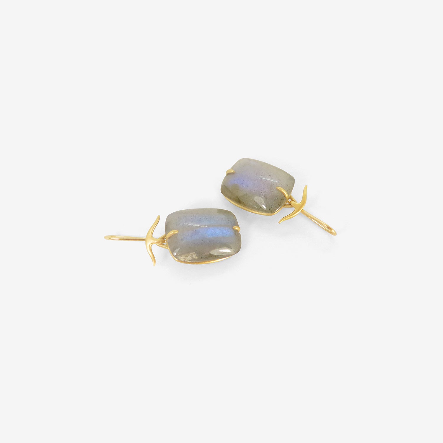 GABRIELLA KISS 18K & LABRADORITE PILLOW EARRINGS