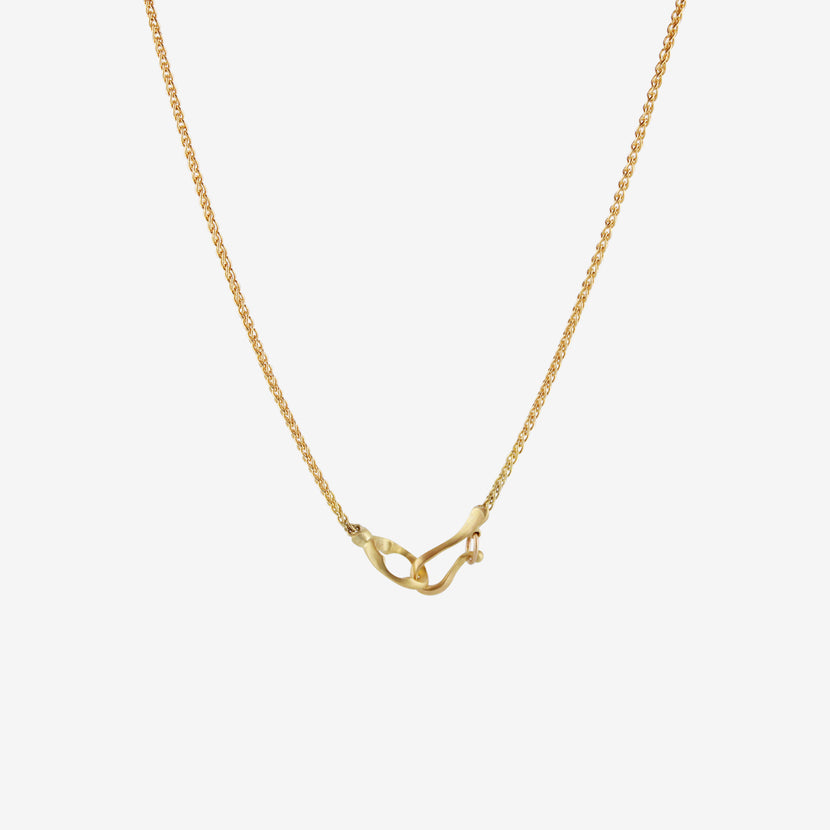 GABRIELLA KISS 18K & RECTANGULAR DENDRITE PENDANT NECKLACE