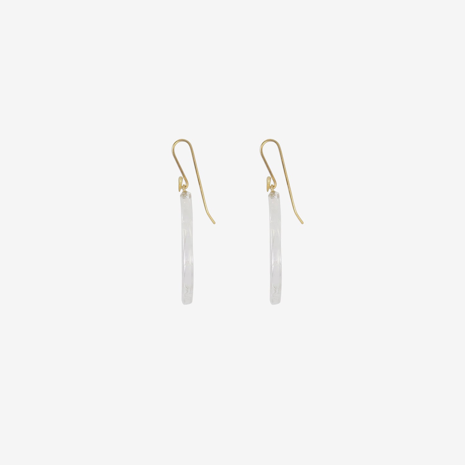 GABRIELLA KISS 18K & ROCK CRYSTAL SCALLOP EARRINGS