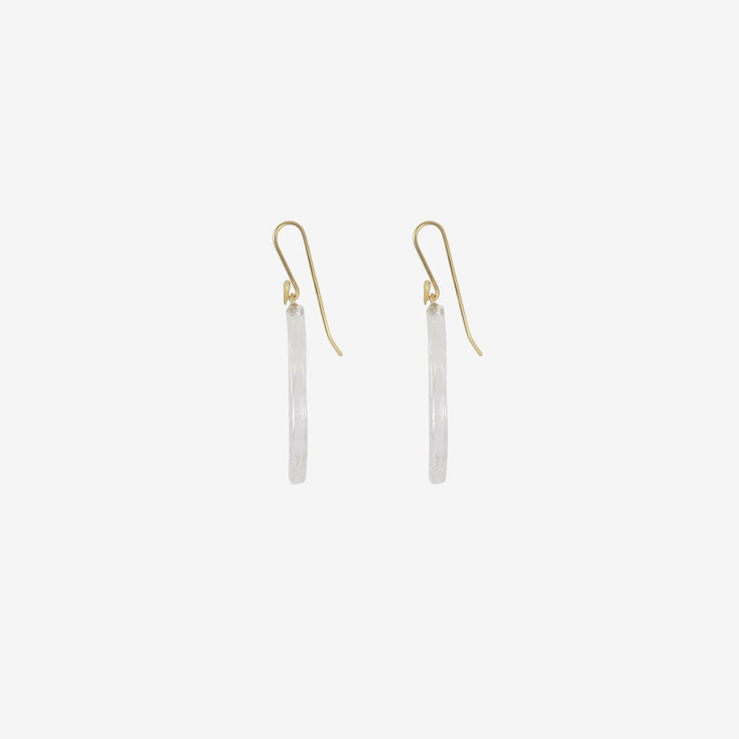 GABRIELLA KISS 18K & ROCK CRYSTAL SCALLOP EARRINGS